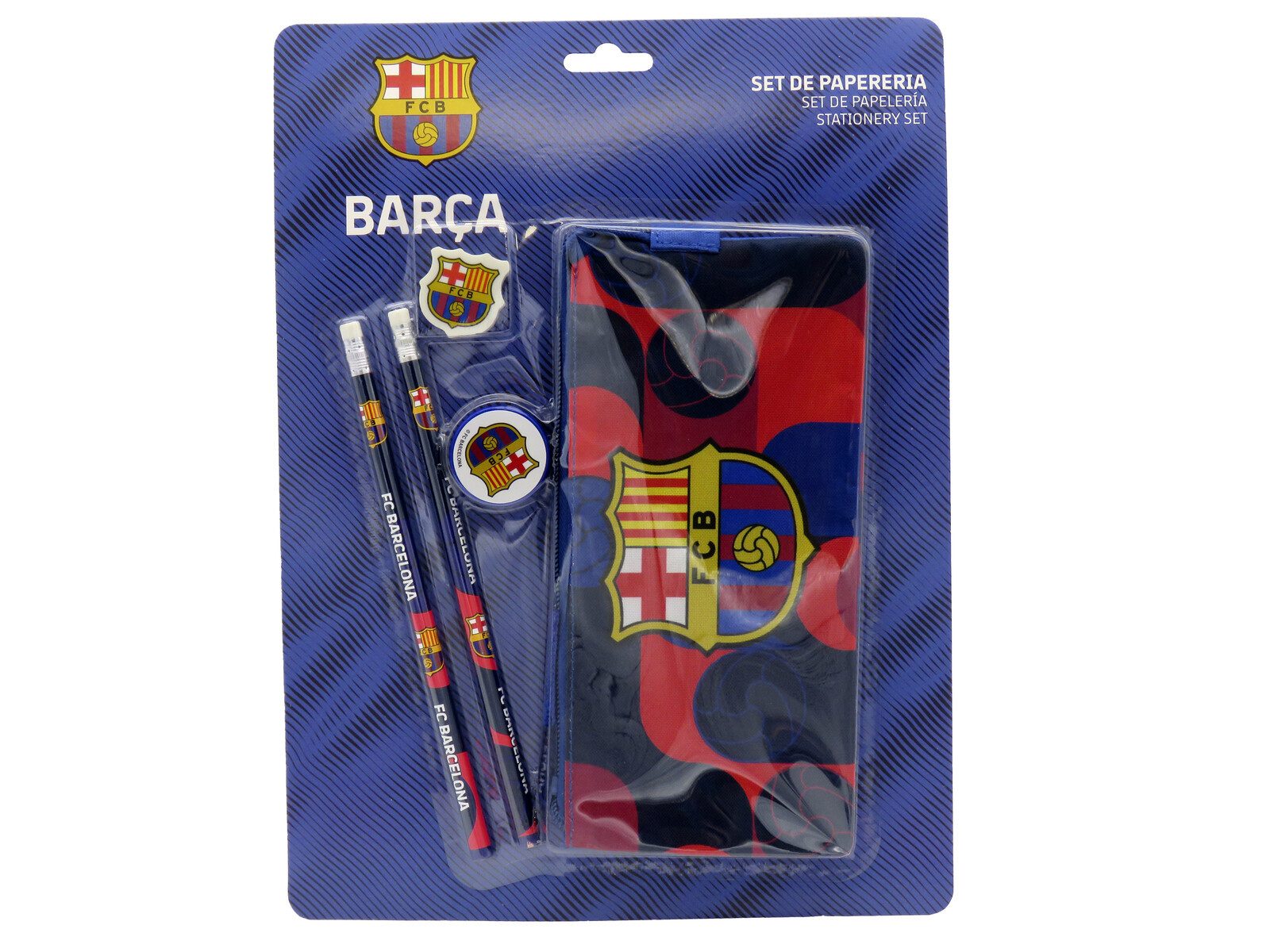 FC Barcelona Federmäppchen 3 Fächer Federmappe mit Reißverschluss, (1-tlg)