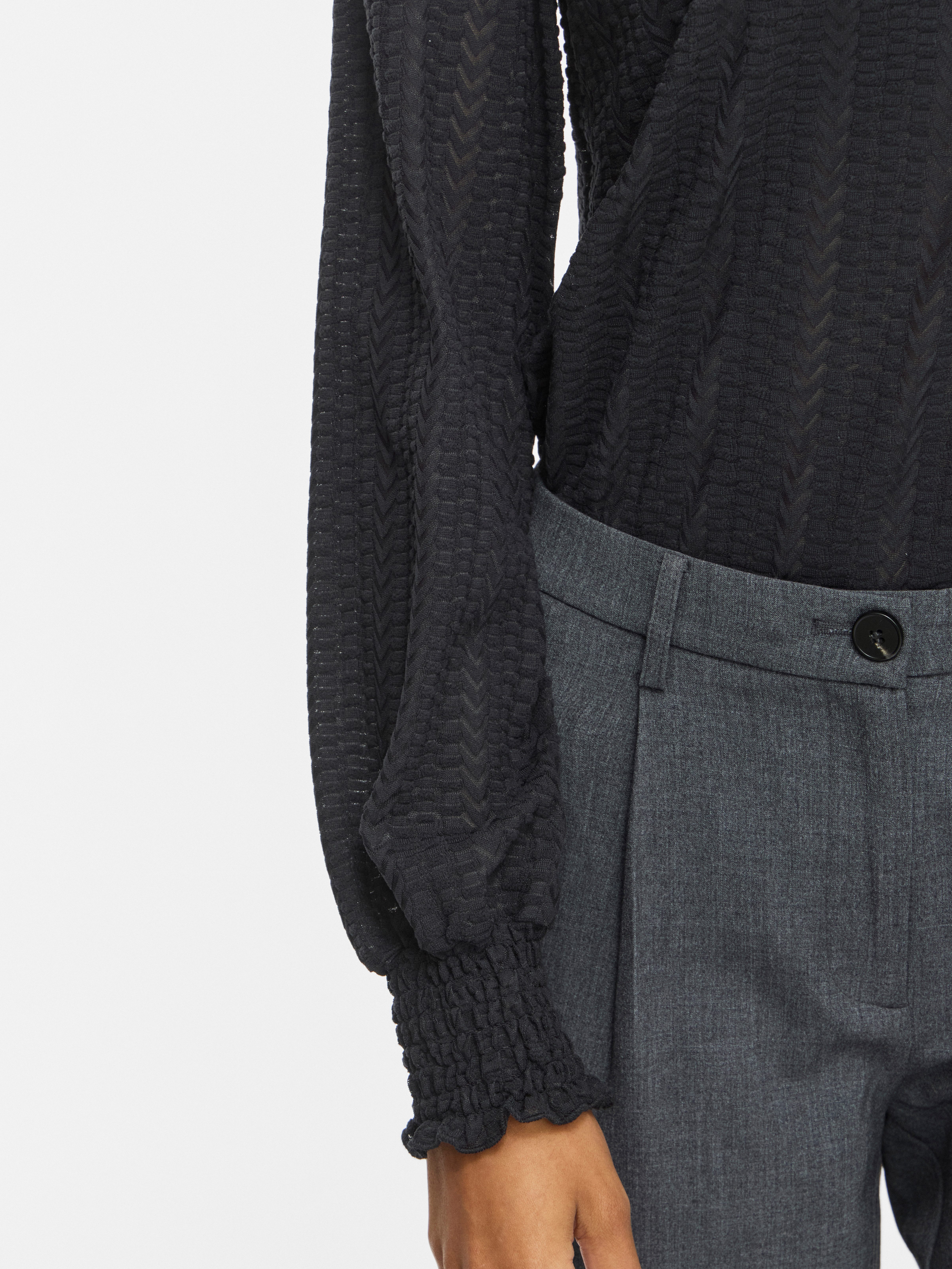 Vila Stehkragenshirt VILYRI L/S SMOCK TOP - NOOS Materialmix