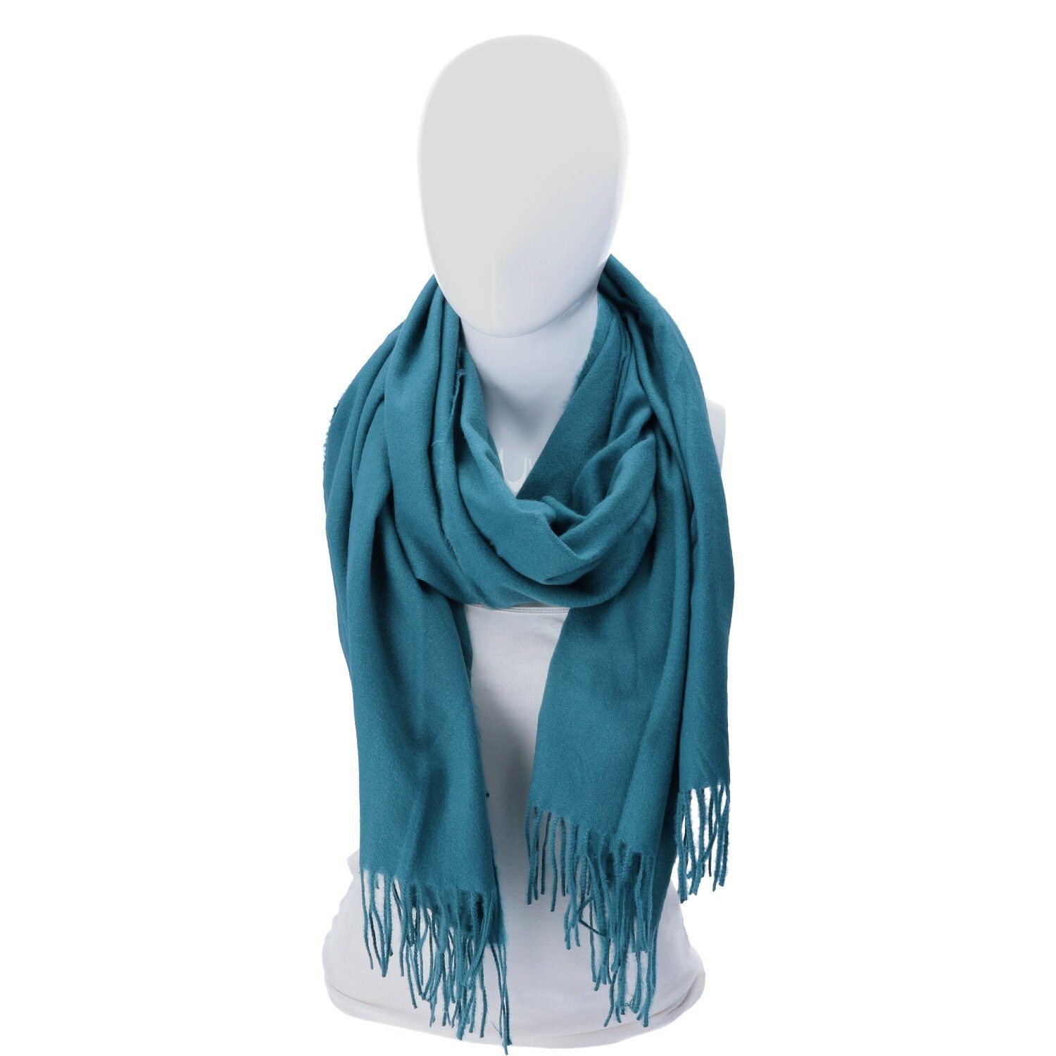 Antonio Fleeceschal Antonio Damen Winterschal Soft Cashmera petrol günstig online kaufen