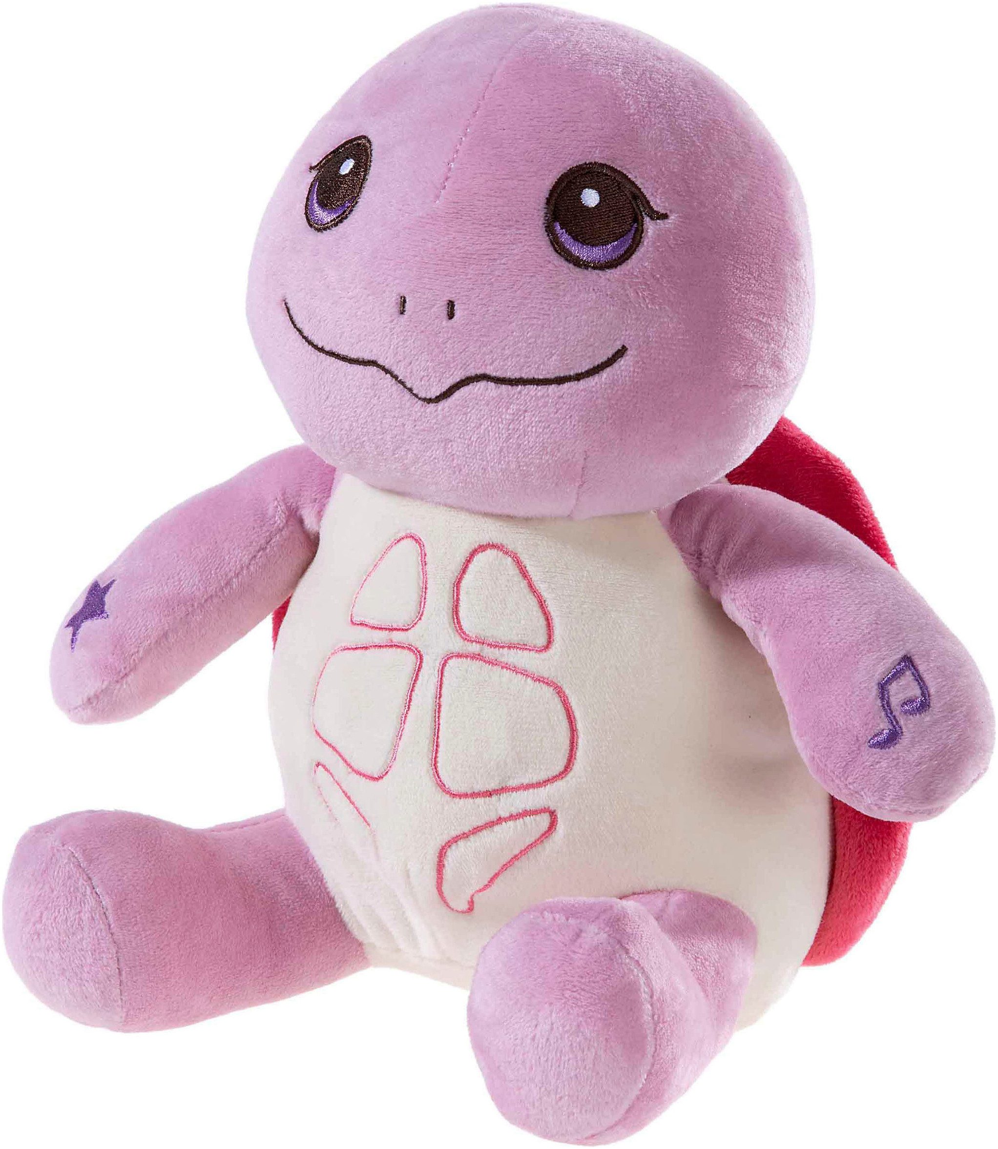 Heunec® Kuscheltier Musiledi, Schildkröte violett, mit Nachtlichtfunktion und Schlaflied