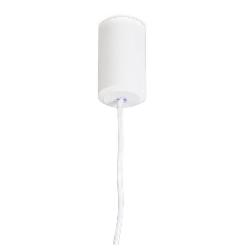 Qazqa Pendelleuchte Tuba, QAZQA Hängeleuchte, Weiß, Stahl, Modern
