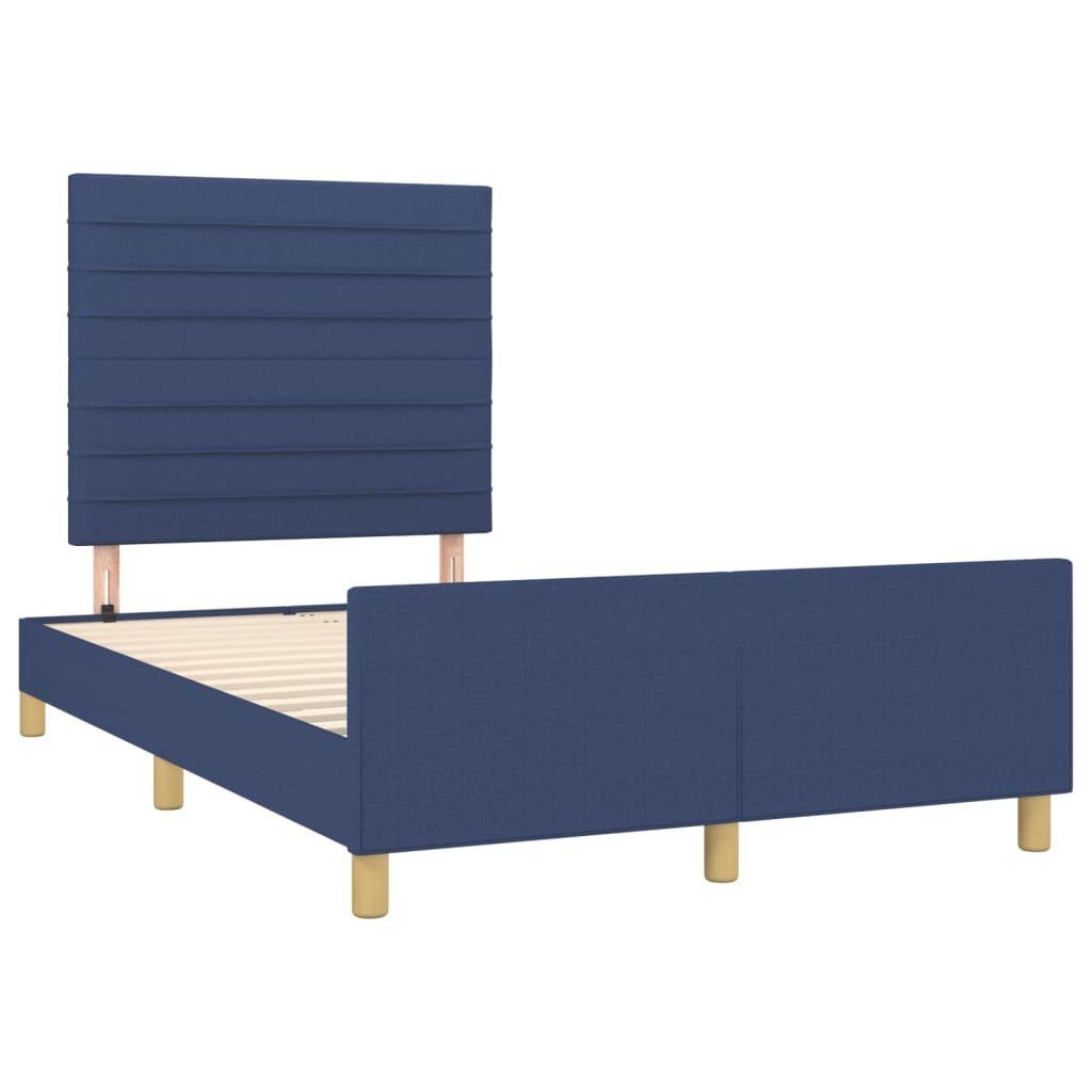 vidaXL Bett Bettgestell ohne Matratze Blau günstig online kaufen
