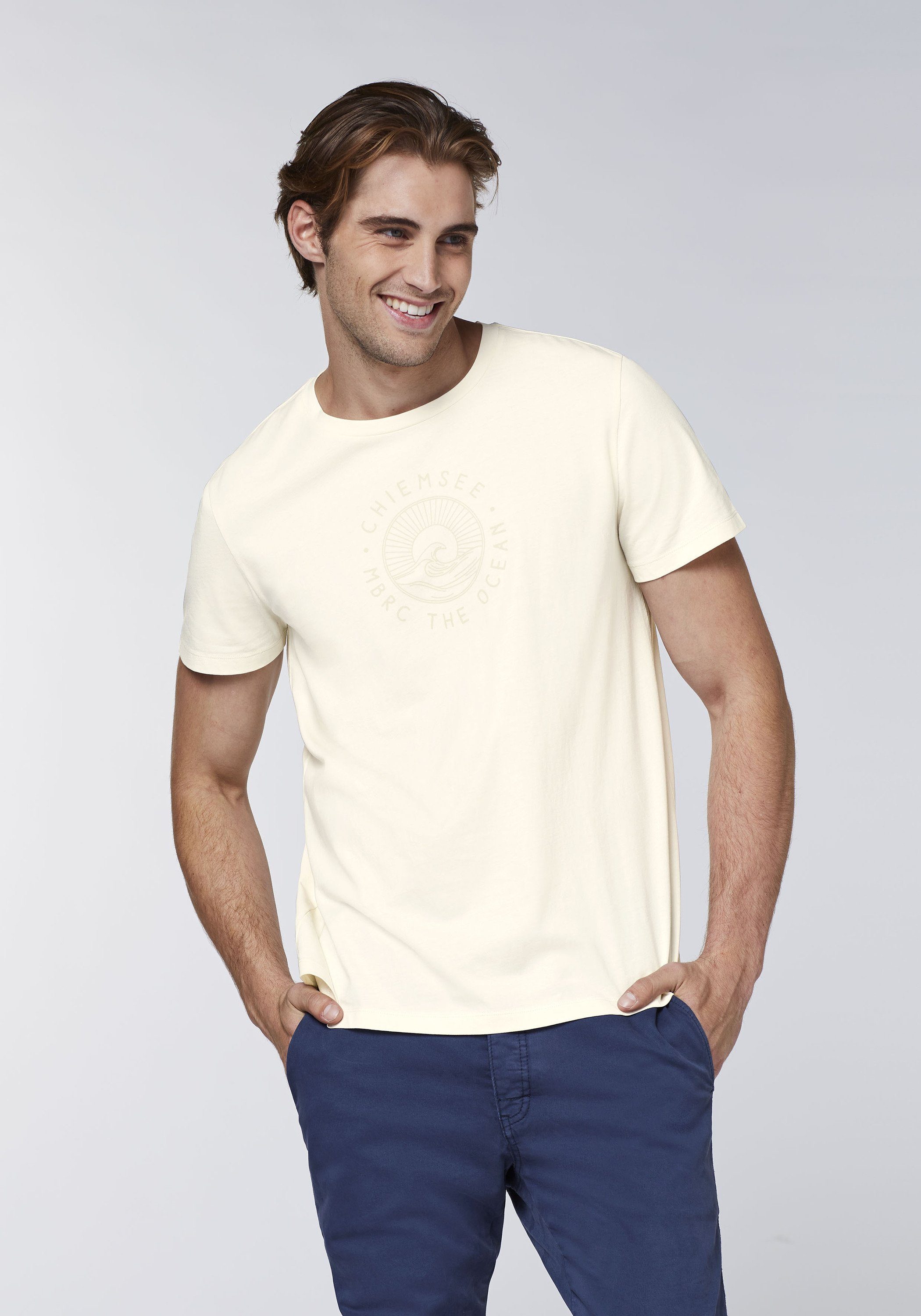 T-Shirt Natural Wellenmotiv Chiemsee 12 1 mit Print-Shirt