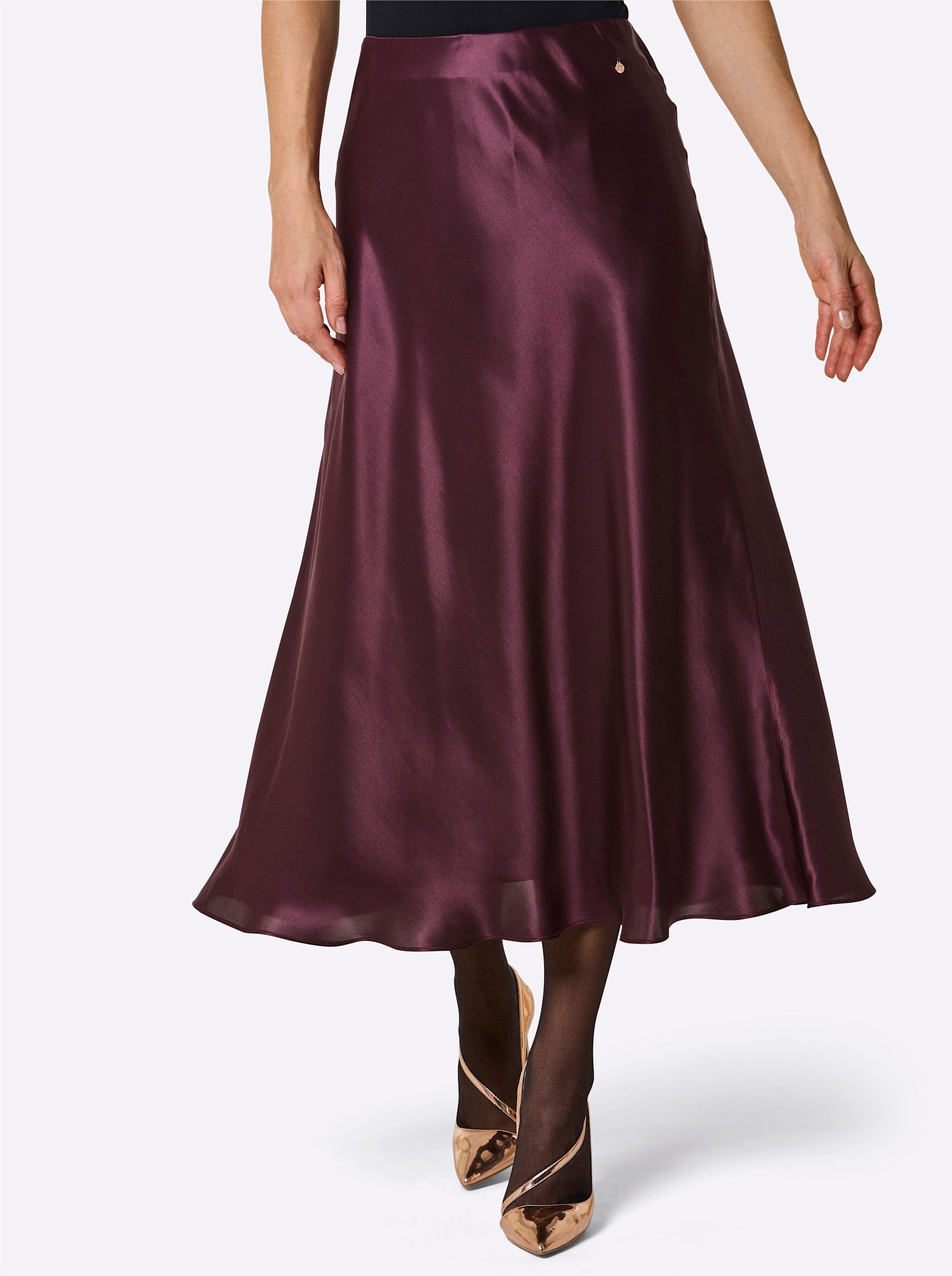 creation L A-Linien-Rock Seiden-Viskose-Rock