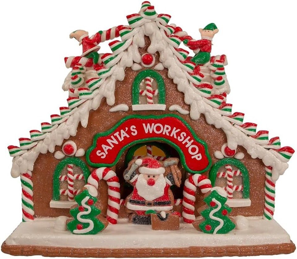Dekofigur GBJ0039 - Lebkuchenhaus Santa´s Workshop, -26 cm/10,5"-