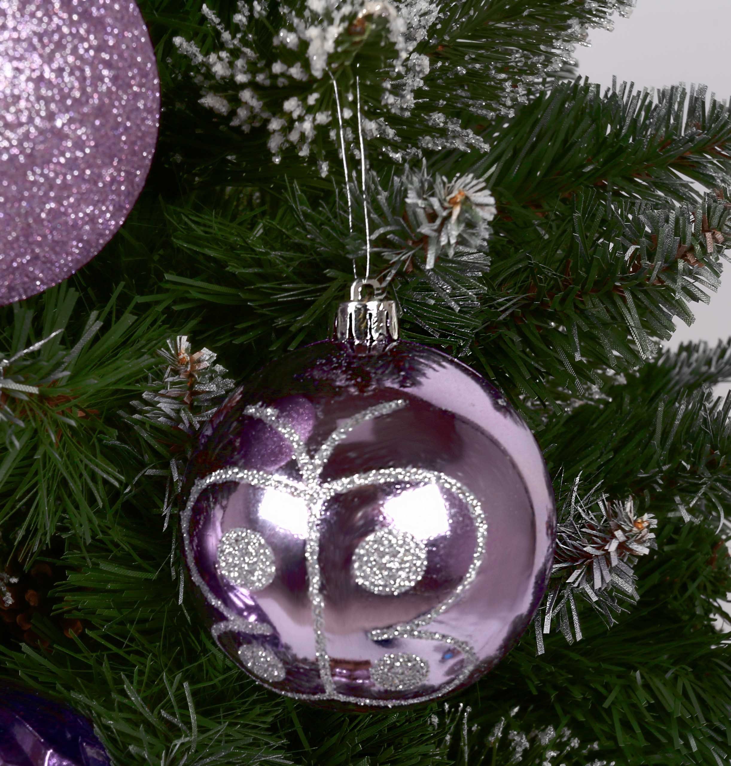 Sarcia.eu Weihnachtsbaumkugel 9 1 Christbaumkugeln Pack Stück Lila aus Kunststoff, 8cm, x