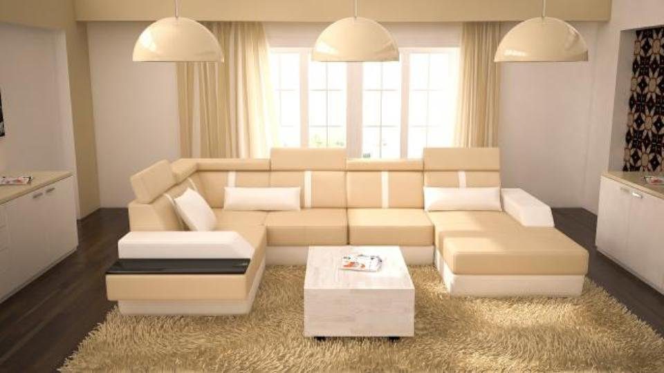 Sofas, Europe Designer Wohnlandschaft Ecksofa Couch Sofa Eckcouch in Made Ledersofa Polster JVmoebel