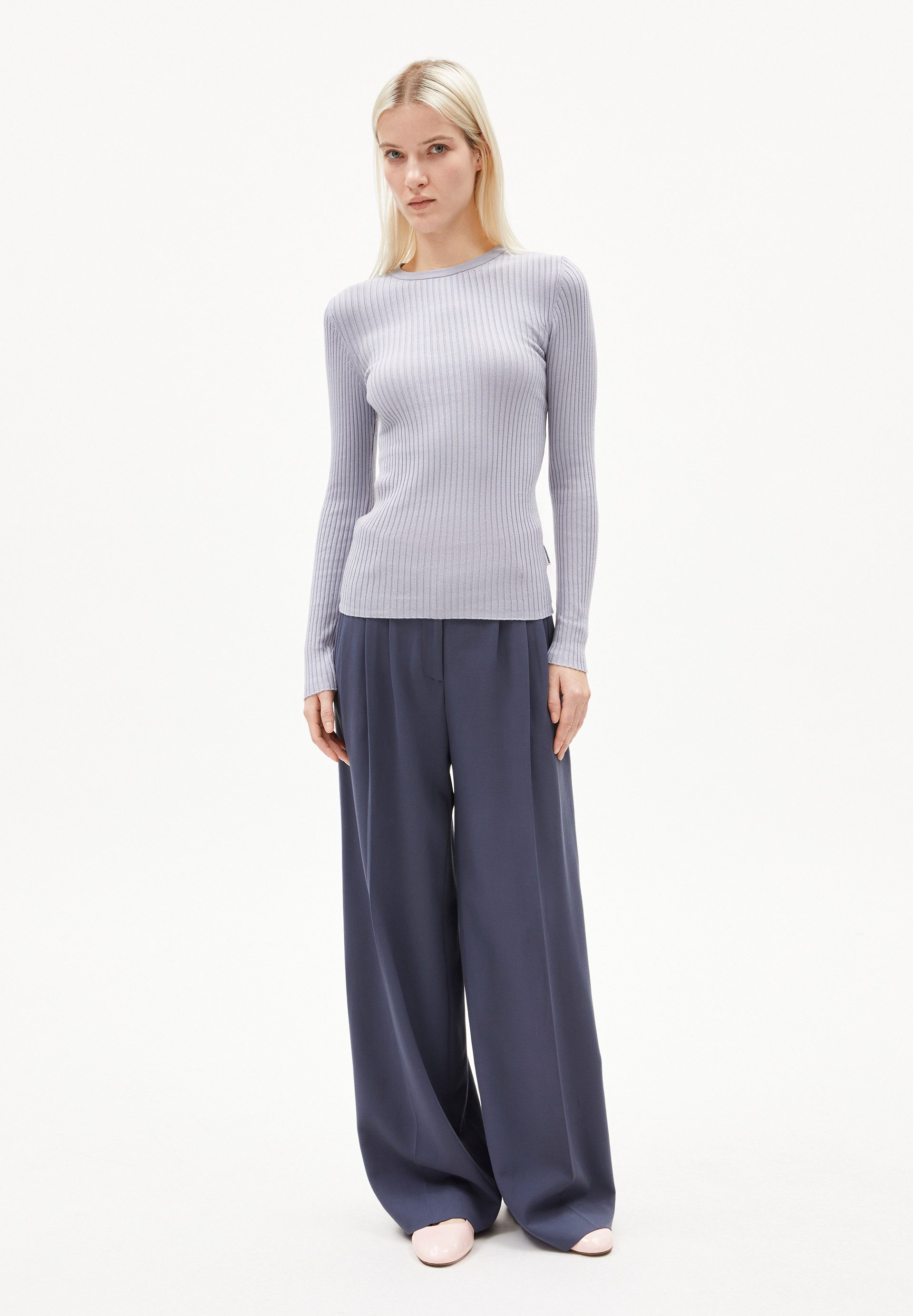 Armedangels Strickpullover ALAANIA RN Pullover aus Bio-Baumwolle Fitted
