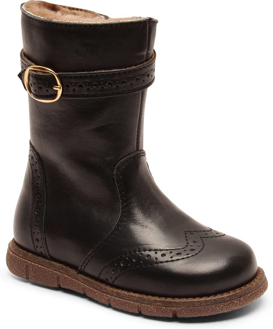 Bisgaard mit Reißverschluss / Lammfell Noli Stiefel black