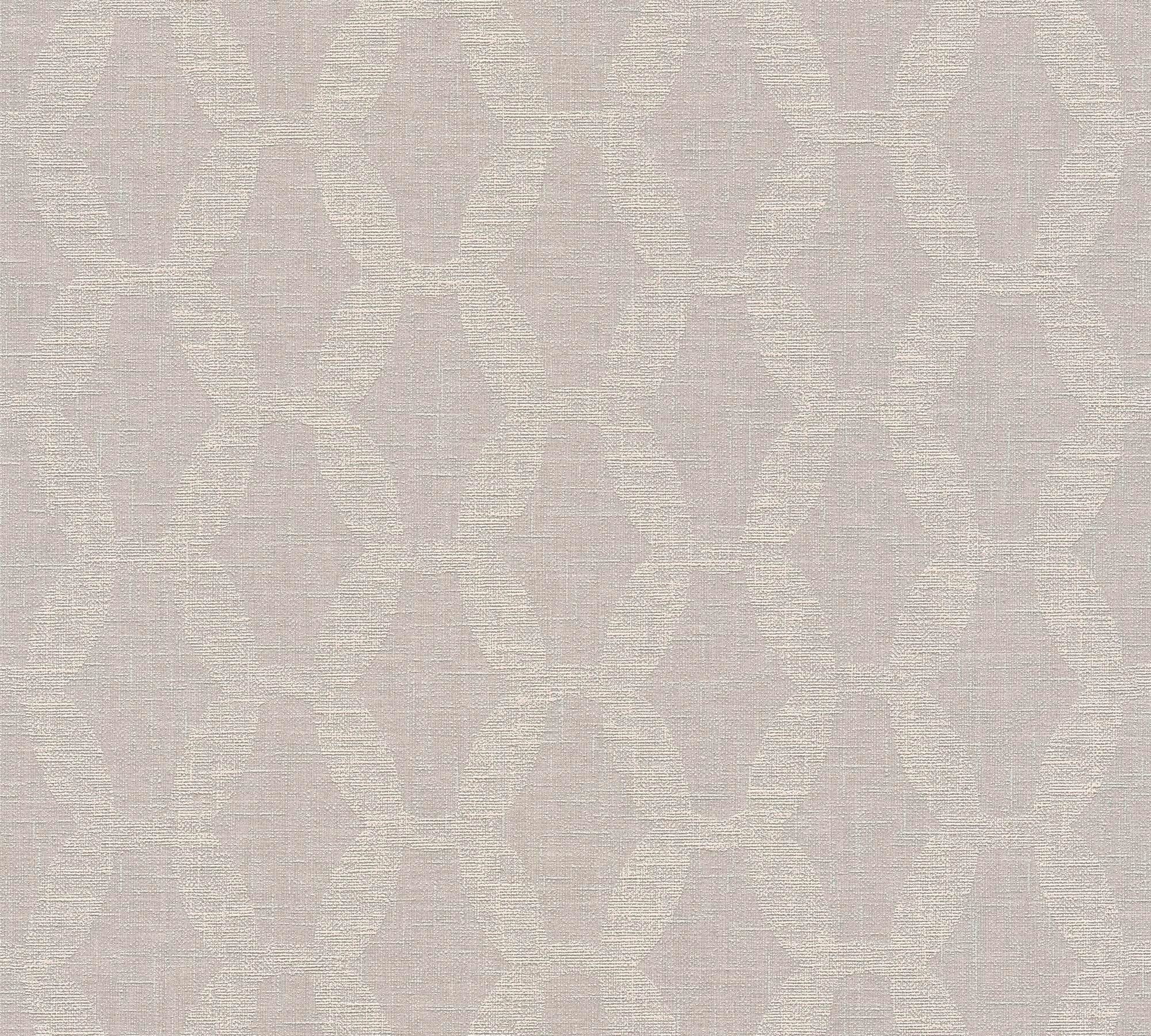 A.S. Création rosa/grau Vliestapete Linen Style, grafisch walls geometrisch, living
