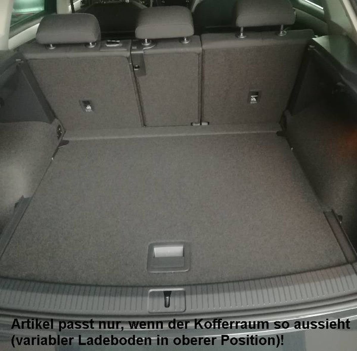 für ab Kofferraumwanne Tiguan Boden), Tiguan für passend AZUGA VW SUV VW (hoher 4/2016 Gummi-Kofferraumwanne