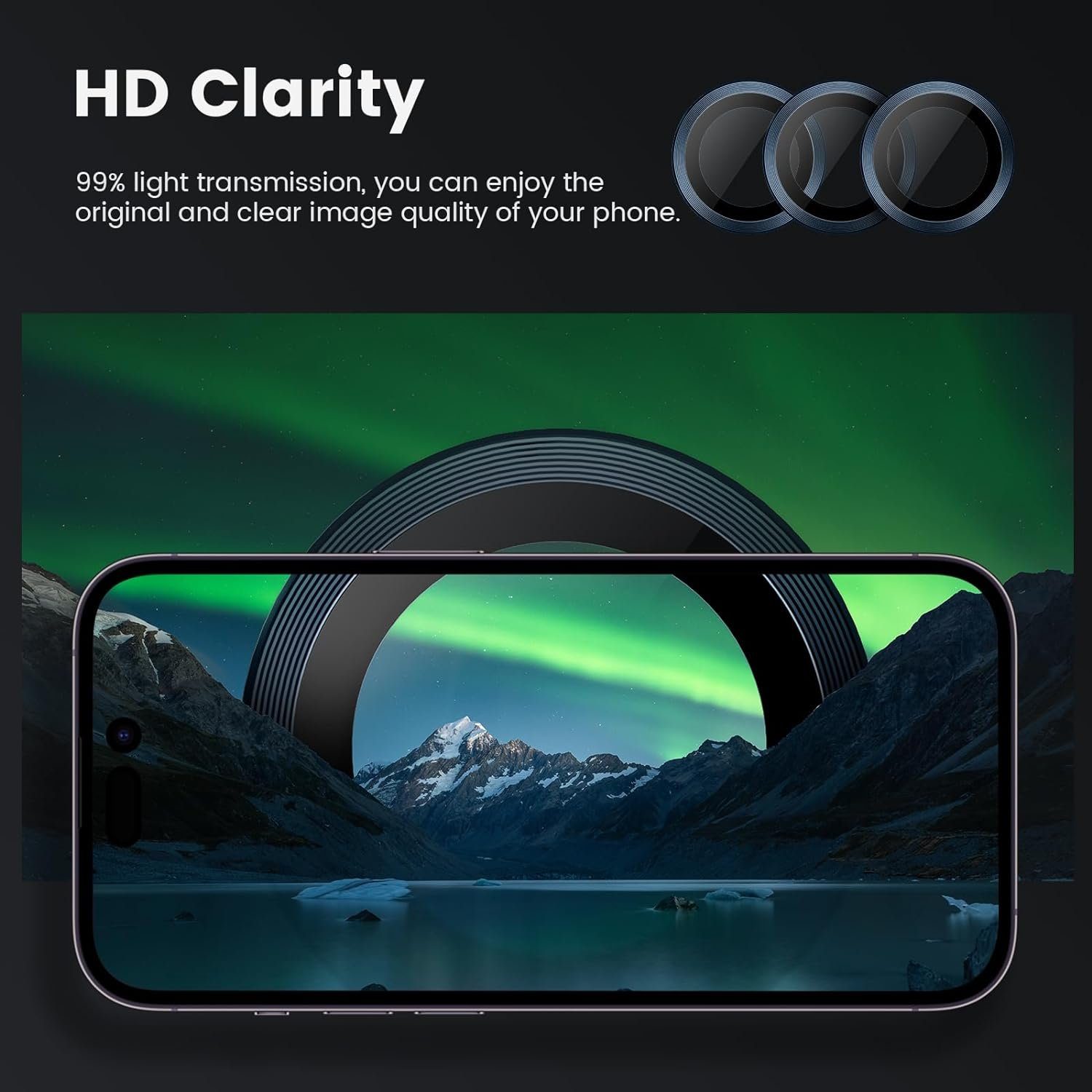 MSM Displayschutzglas 3X Linsenglas für Apple iPhone 15 Pro / 15 Pro Max Schutz Panzerfolie – Bild 5 von 5