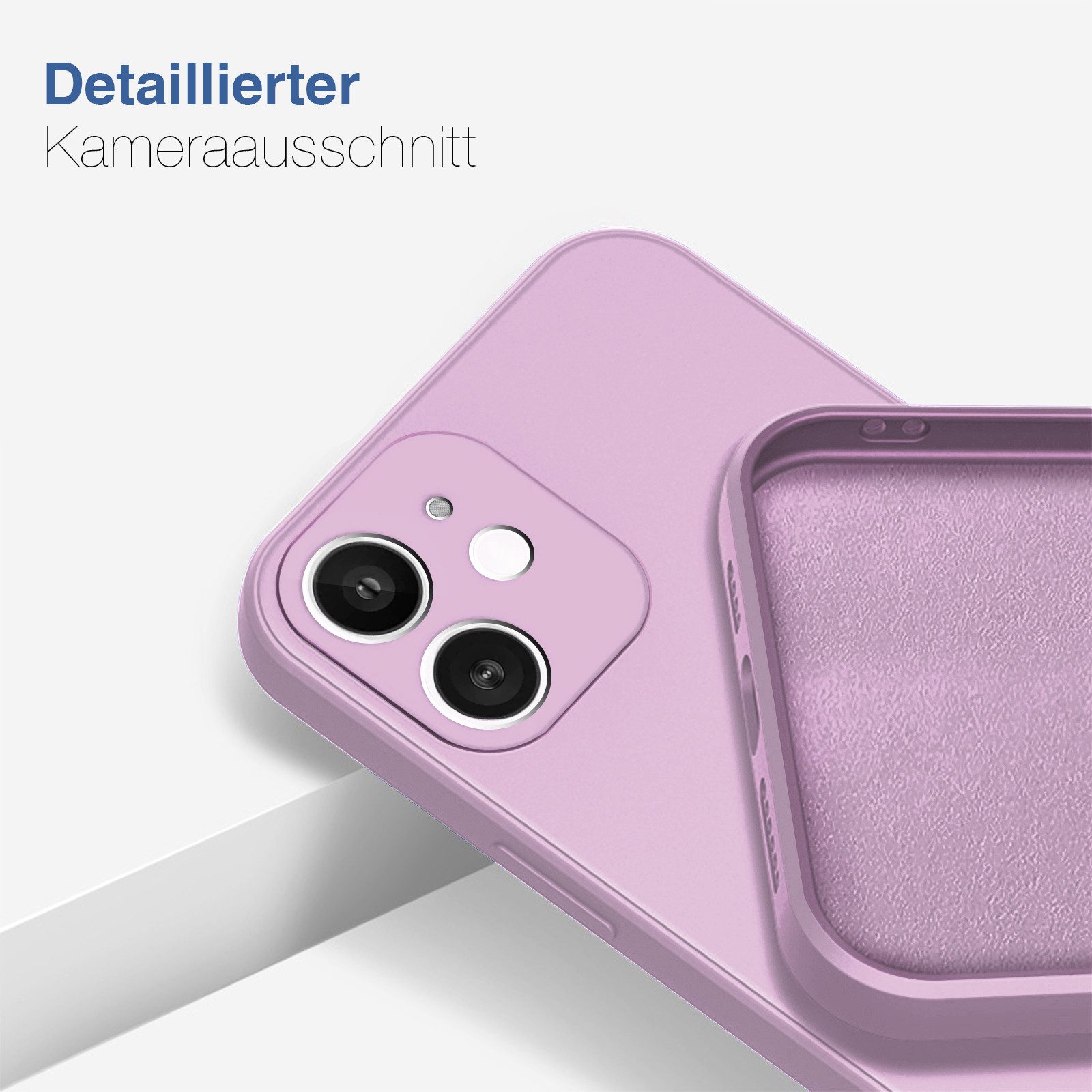 Tec-Expert Handyhülle SoftGrip Cover Hülle für Apple iPhone 12, Handy Case Bumper integrierter Kameraschutz flexibel