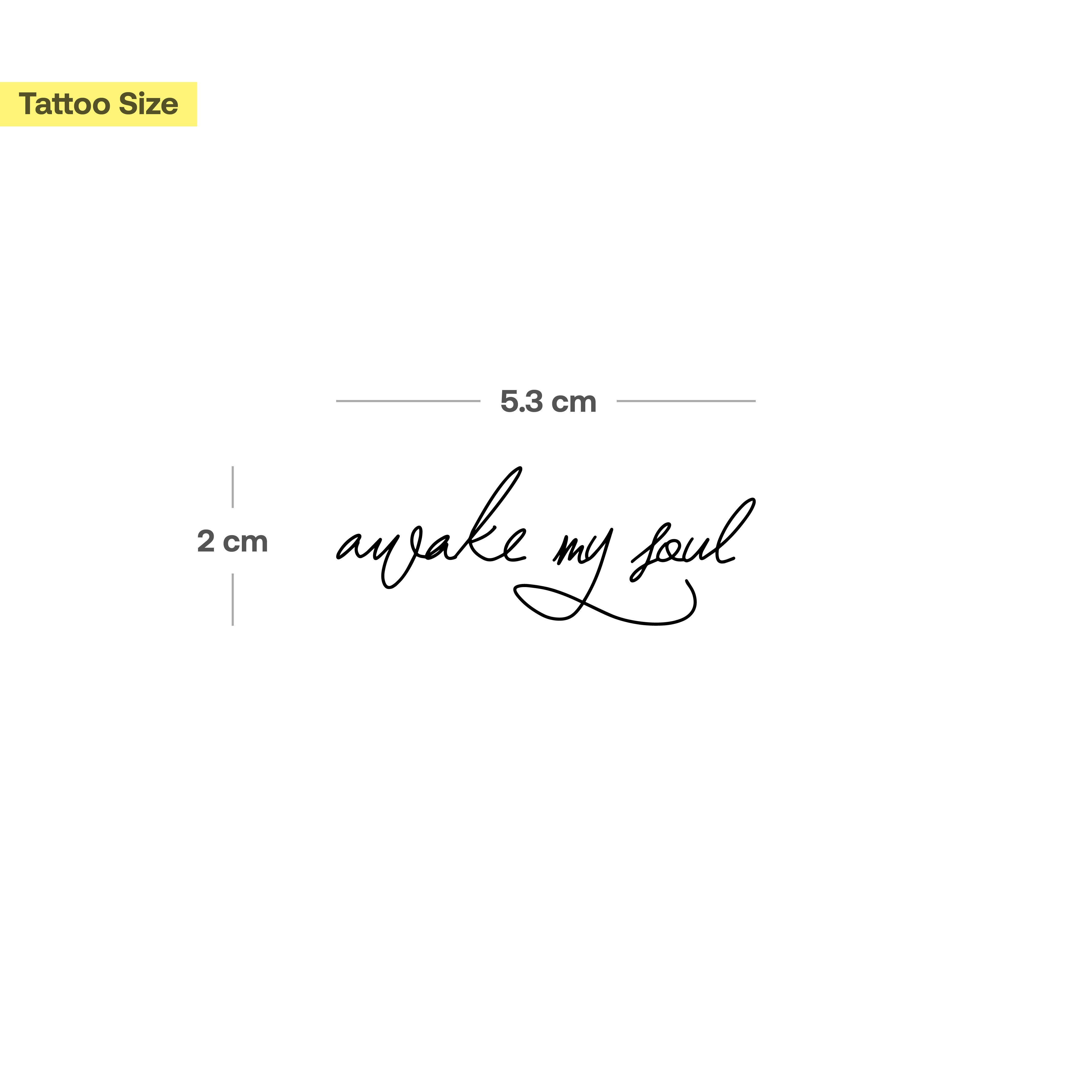 Inkster Schmuck-Tattoo awake my soul Tattoo, wasserfestes temporäres Tattoo, 2 Wochen Halt