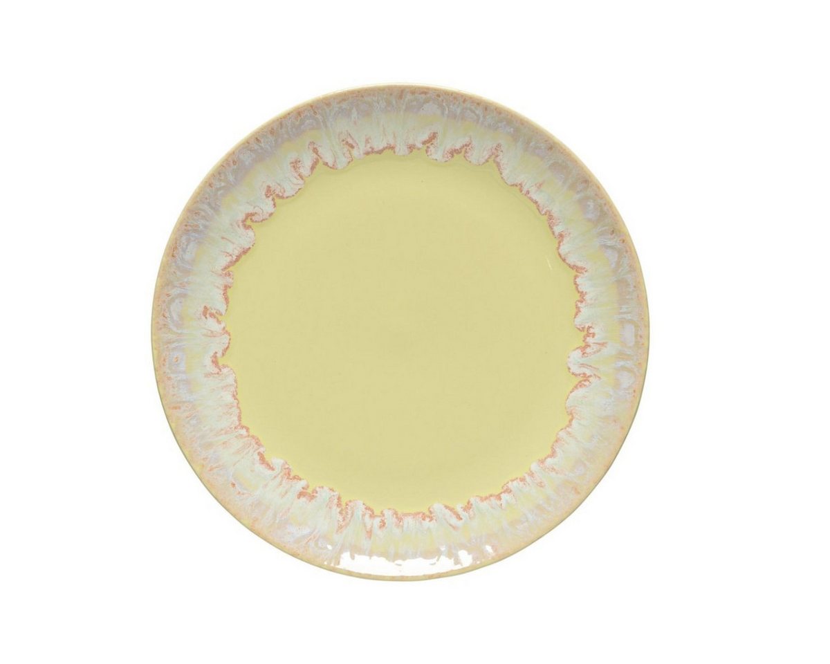 Costa Nova Frühstücksteller Taormina Sand Yellow Salat/Dessert/Frühstücksteller, 21,6 cm, Casafina, (1 St), Hohe Brenntemperaturen, porenfrei hygienisch, wärmeschockbeständig