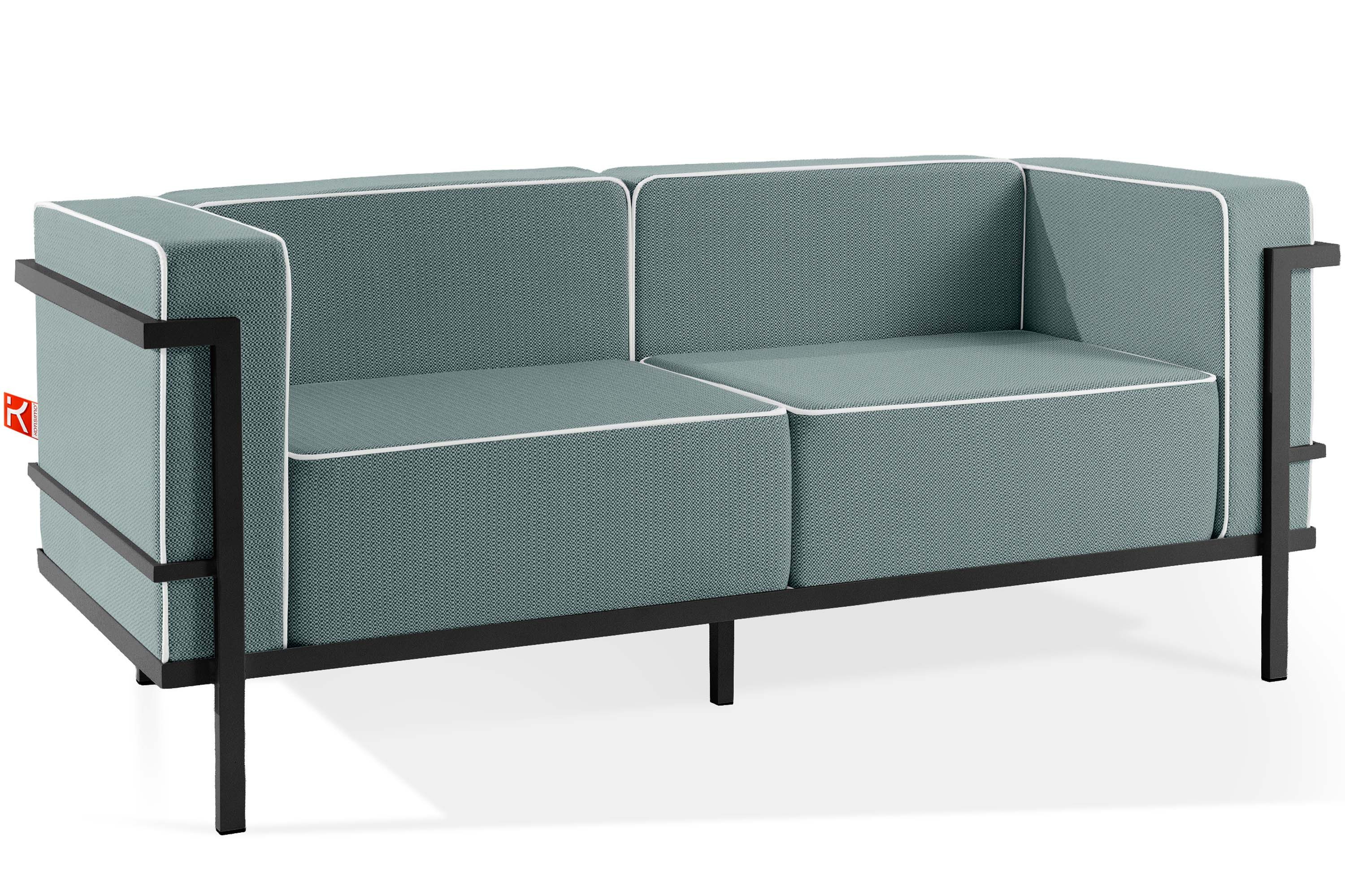 KONSIMO® Loungesofa TRIGLO Sofa 2-Personen, Stahlrahmen, handgefertigt, Superrobuste Bezugsstoffe, hergestellt in der EU, Gewicht: 35 kg