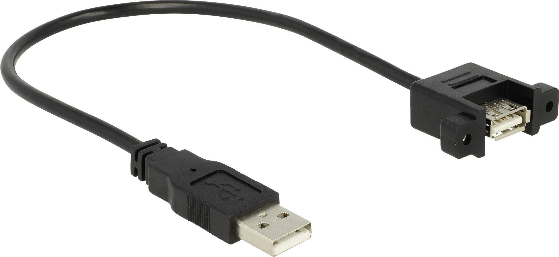 DELOCK USB Kabel A -> A St/Bu Bu zum Einbau 0.25m USB-Kabel