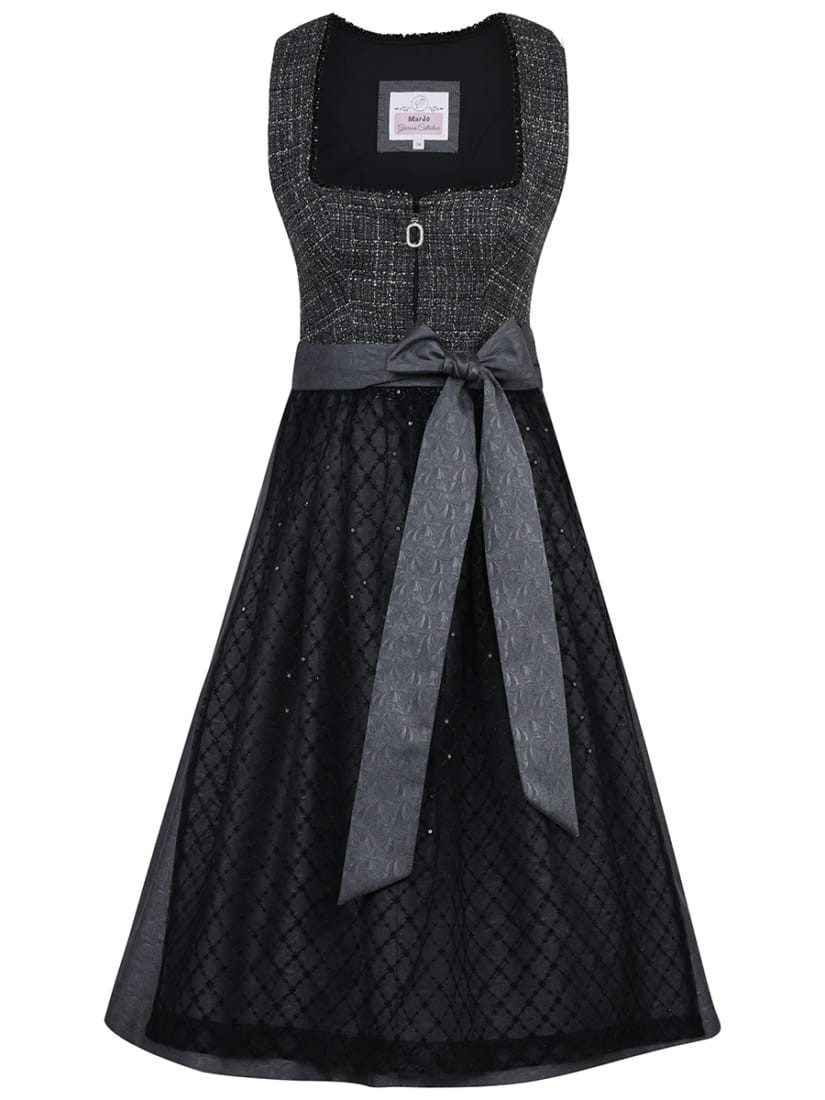 MarJo Dirndl Dirndl Kollersberg 65cm Länge graphit
