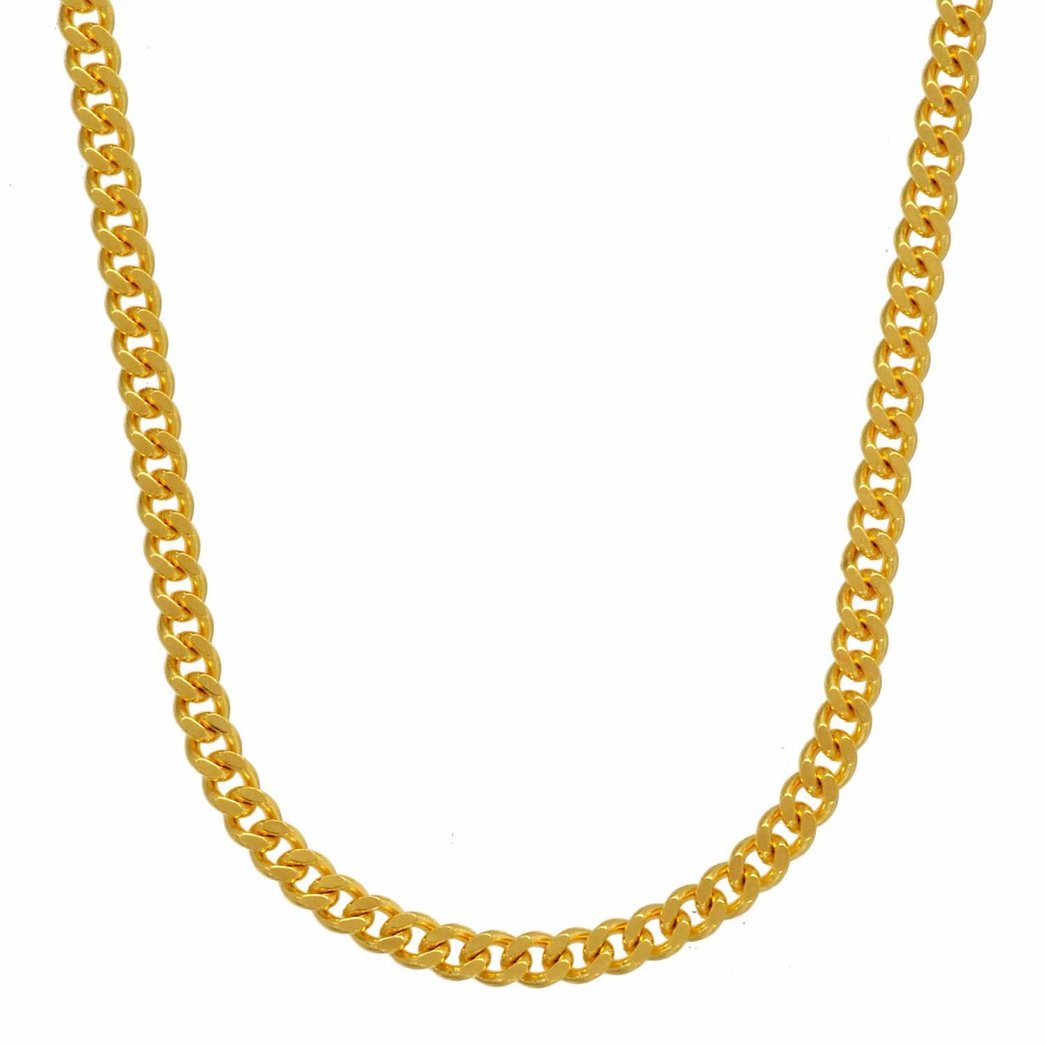 Panzerkette Goldkette Panzerkette Länge 50cm - Breite 2,1mm - 585-14 Karat Gold
