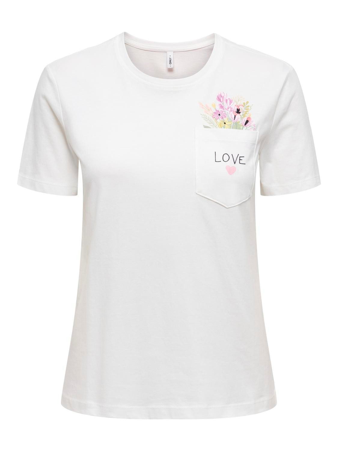 ONLY Kurzarmshirt ONLPOLLY LIFE REG S/S POCKET TOP BOX JRS Baumwolle, regul günstig online kaufen