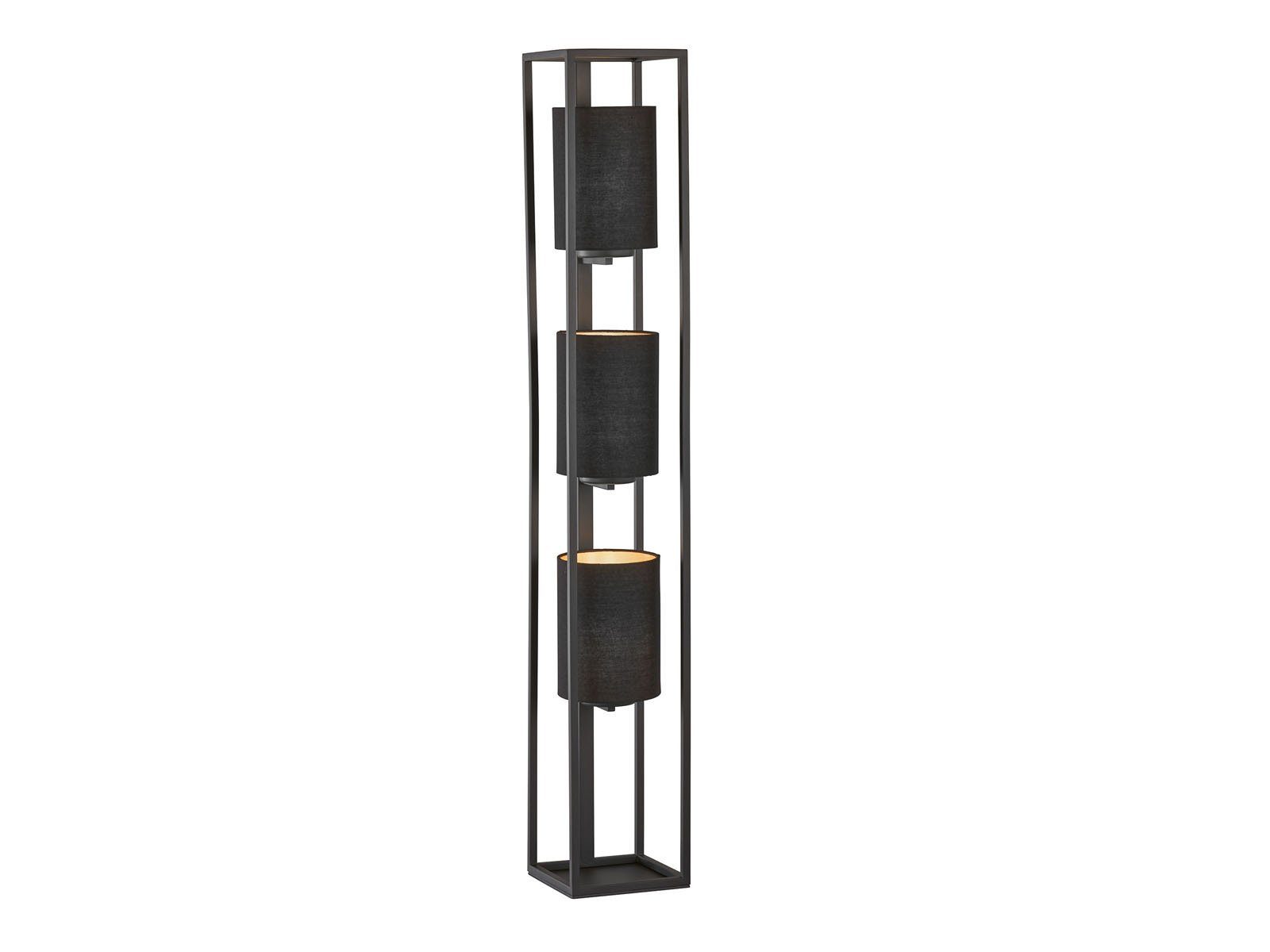 FISCHER & HONSEL LED Stehlampe, Leuchtmittel dimmbar, LED wechselbar, Warmweiß, kleine Designer Bodenleuchte 130cm Lampenschirm innen Gold LED dimmbar