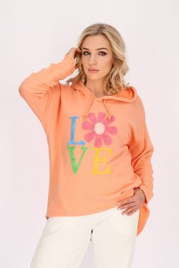 Worldclassca Hoodie Worldclassca Oversized LOVE Hoodie Kapuzenpullover Washed Sweatshirt