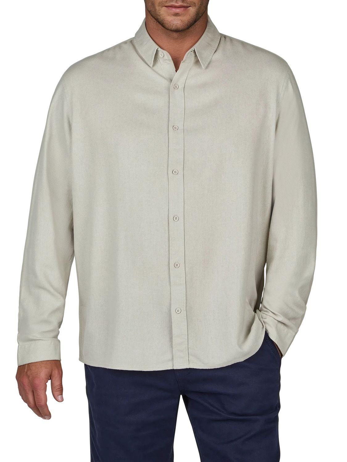 riverso Langarmhemd Herren Leinen Hemd RIVFabrizio Regular Fit (1-tlg)
