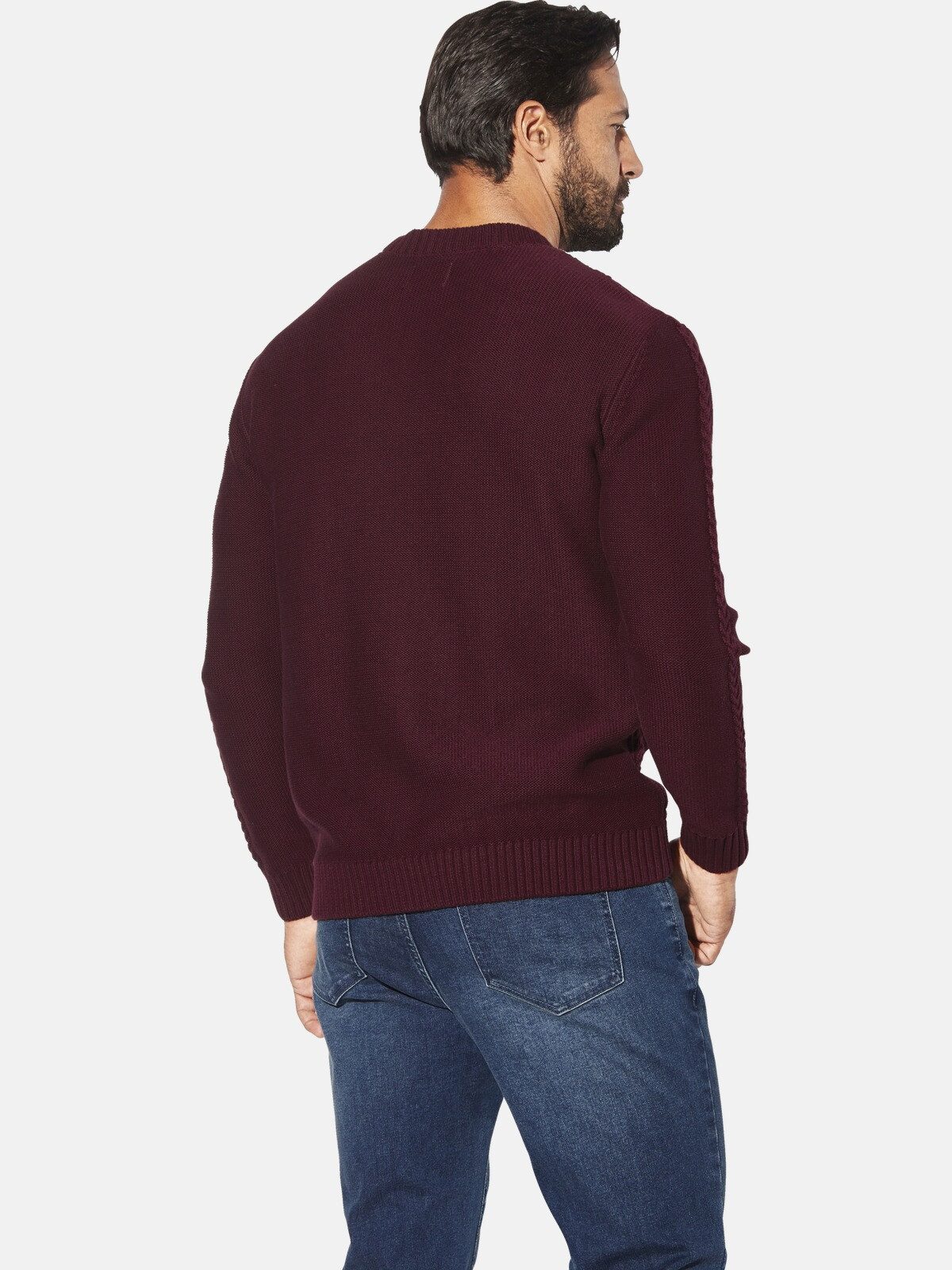 Jan Vanderstorm Rundhalspullover BJORNSTROM mit Zopfmuster günstig online kaufen