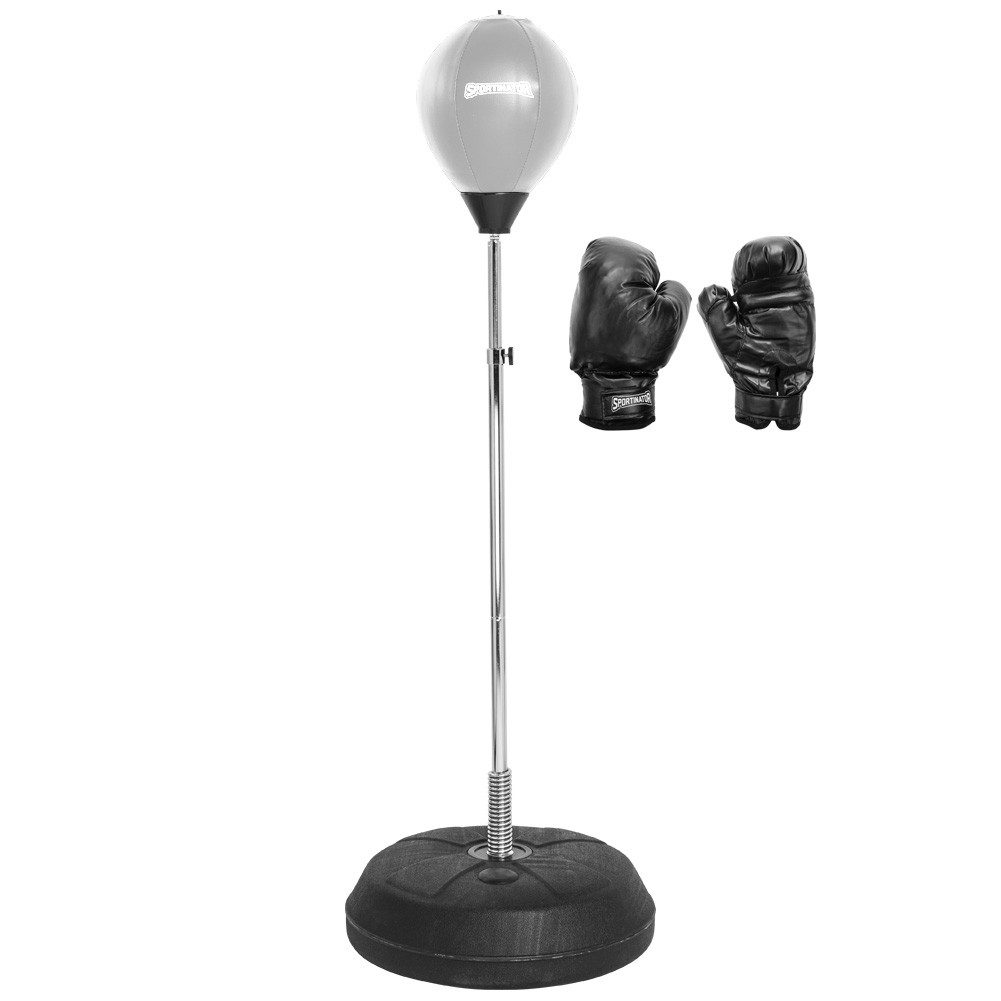 Sportinator Punchingball Standbox-Trainer inkl. Boxbirne & Boxhandschuhen, höhenverstellbare Stange von 125 cm bis 150 cm