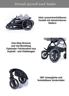 Coletto Kombi-Kinderwagen Nuvo 2 in 1 inkl. Sportsitz und umfangreichen Zubehör in 3 Farben
