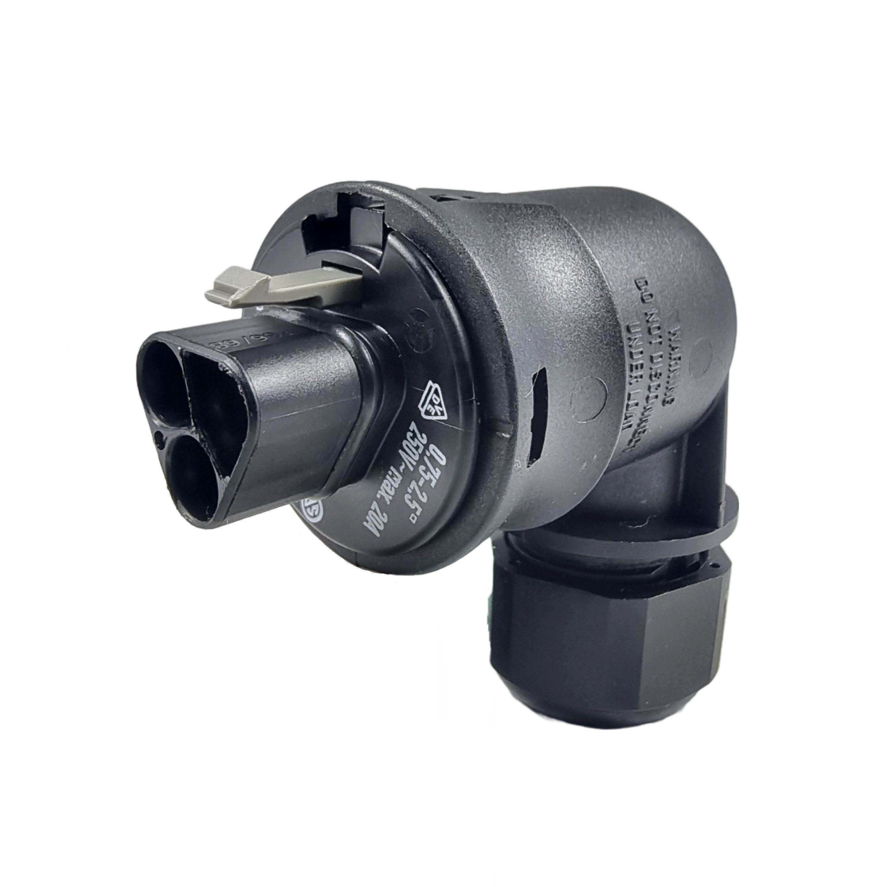 SolX Rundstecker Wieland Steckverbinder (gewinkelt), 90° gewinkelt