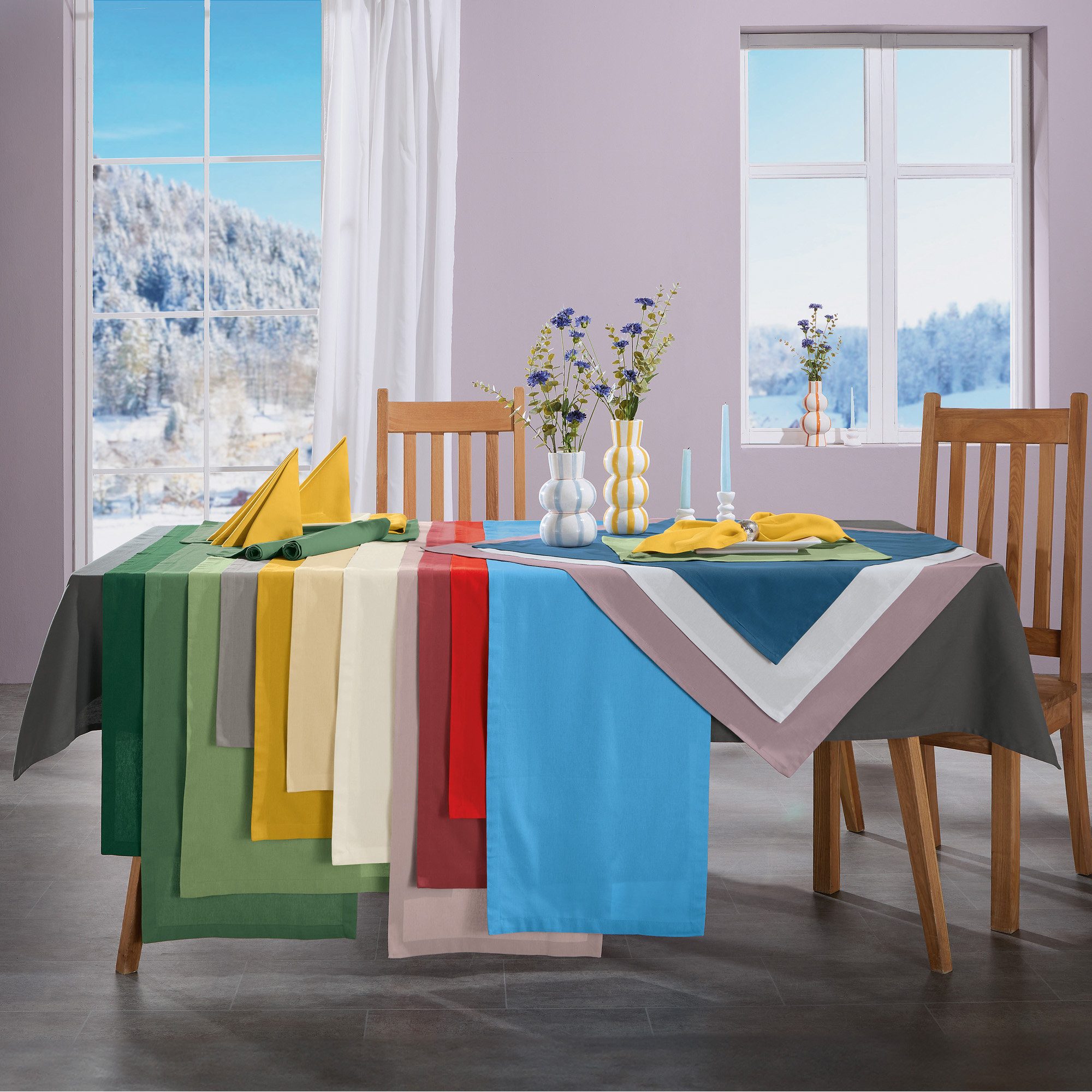 REDBEST Platzset Tischset "Tulsa" 4er-Pack, Baumwolle Uni günstig online kaufen