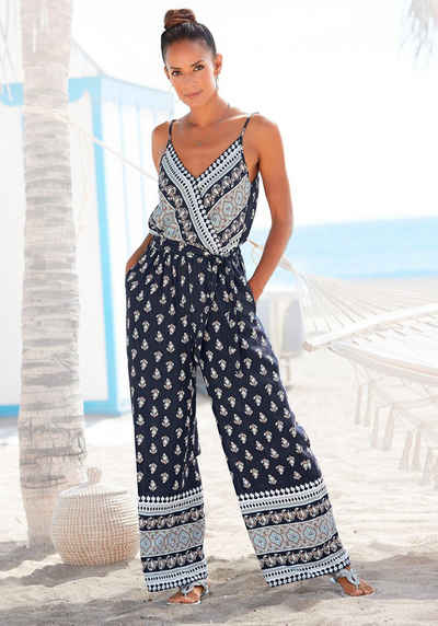 Vivance Overall mit Bordürendruck und Taschen, sommerlicher Jumpsuit