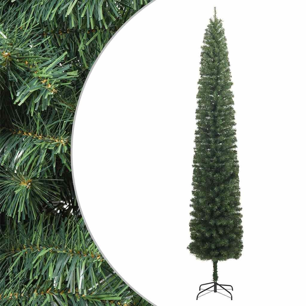 vidaXL Künstlicher Weihnachtsbaum Weihnachtsbaum Schlank mit Ständer 270 cm PVC