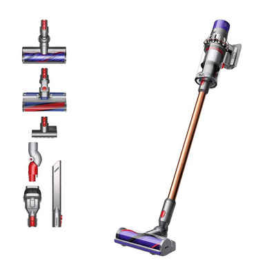 DYSON Akku-Hand-und Stielstaubsauger Dyson V10 Absolute (2023) kabellos mit Ladestation Wandhalterung, 525,00 W, Beutellos, Drei Saugstufen, Elektrobürste für Tierhaare, Staubsauger