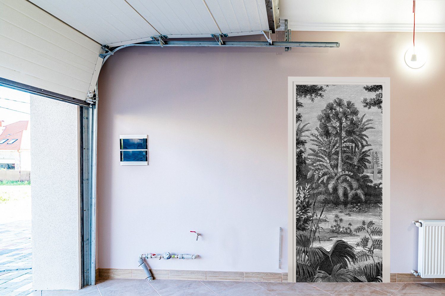 MuchoWow Türtapete Gestaltung - Natur Matt, (1 Pflanze, St), Türaufkleber, bedruckt, für Fototapete cm Tür, - 75x205