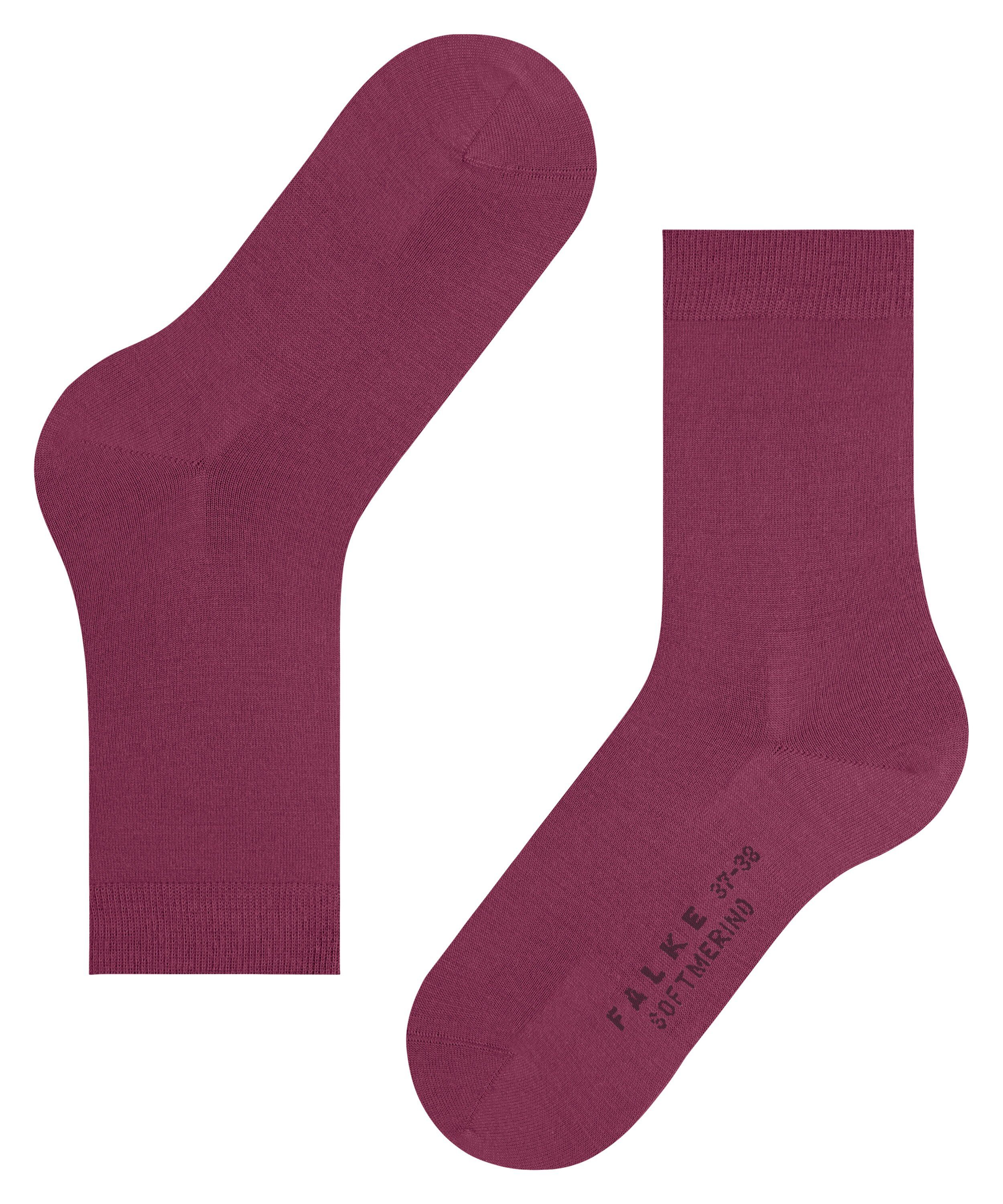 plum Socken FALKE Softmerino red (8236) (1-Paar)