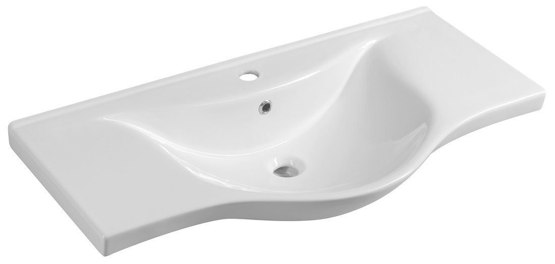 Aqualine Waschtisch ZARA 100 Keramik-Waschtisch für Möbel 99,5x46,5cm, weiß, Aqualine-10100