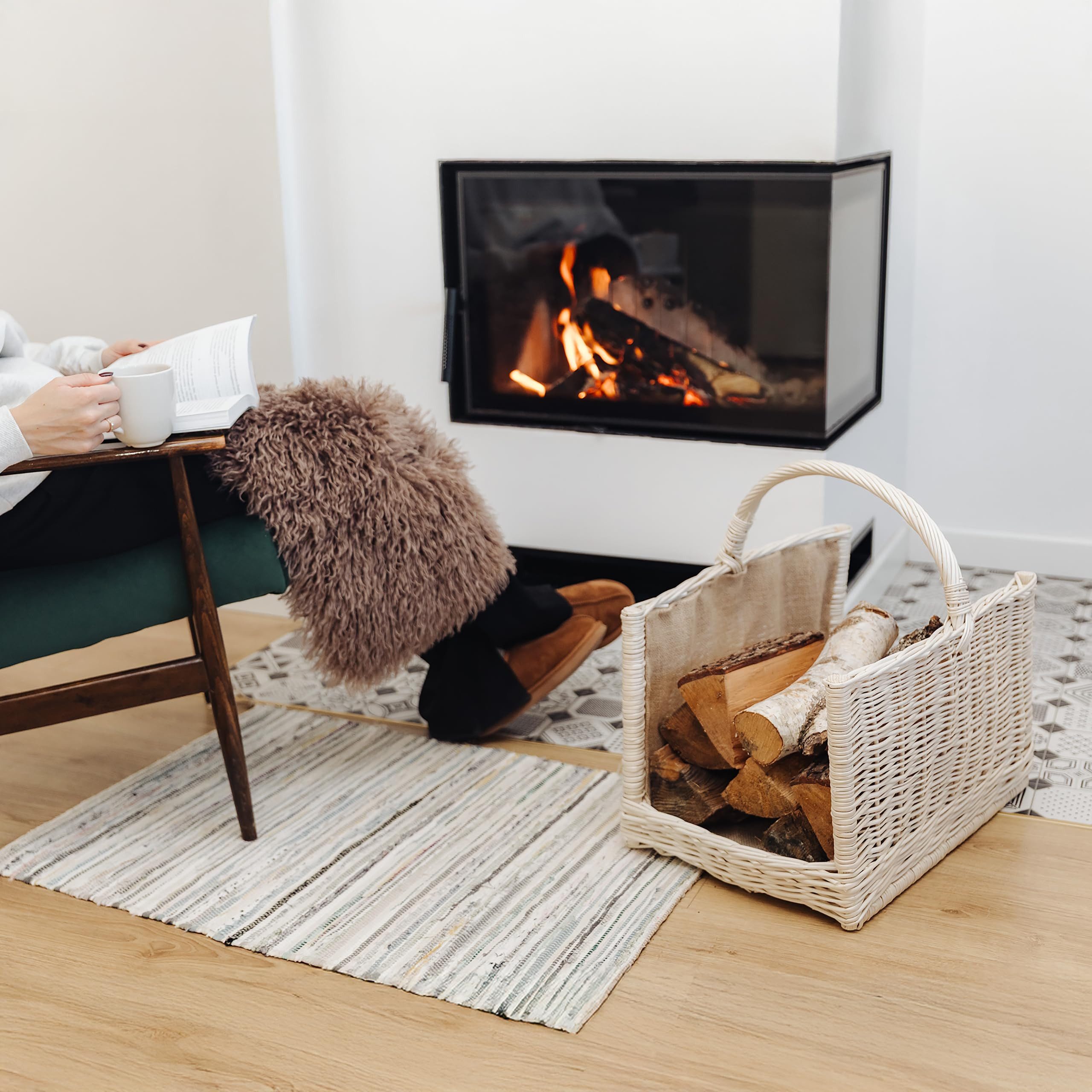 Creative Home Dekokorb Kaminkorb Holzkorb Kaminholzkorb