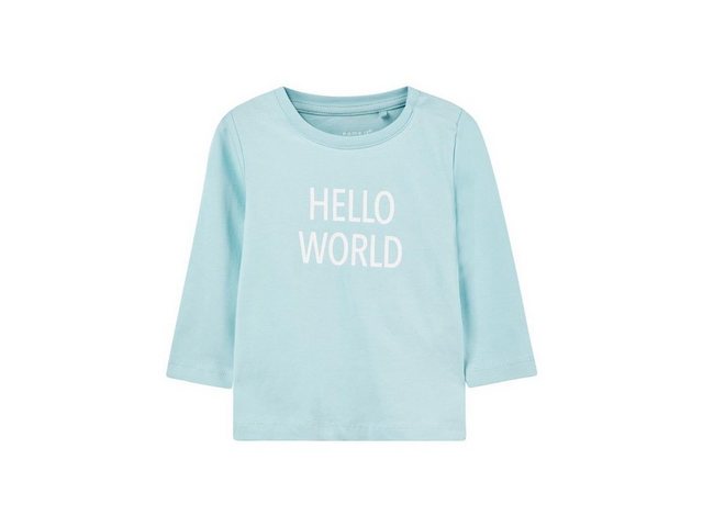 Name It Longsleeve Name It Mädchen Shirt Print Hello World hellblau (1 tlg) sportlicher Schnitt, mit Frontprint  - Onlineshop Otto