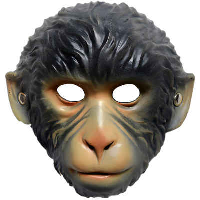Retoo Kostüm Affenmaske Affe Karneval Halloween Monkey Mask Tiermaske Vollmaske, Vielseitig, Für verschiedene Anlässe, Realistischer Look