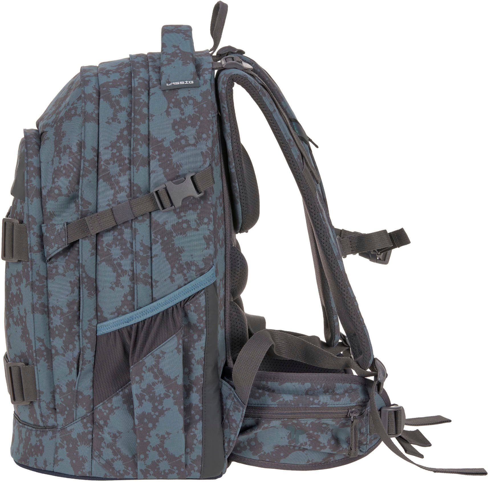 LÄSSIG Schulrucksack Origin Bold, spots blue, aus recyceltem Material