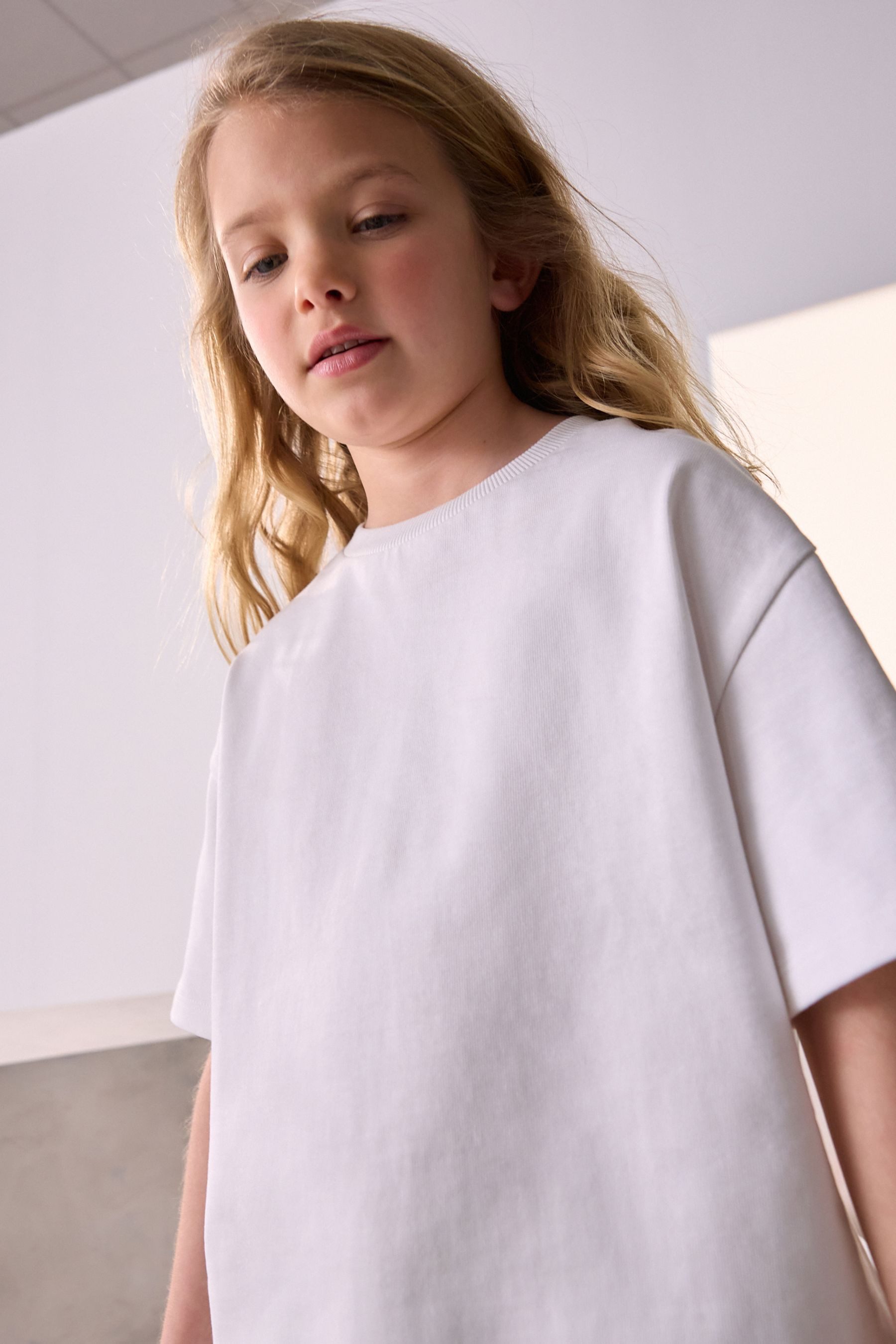 Next T-Shirt Oversized Fit T-Shirt aus 100 % schwerer Baumwolle (1-tlg)