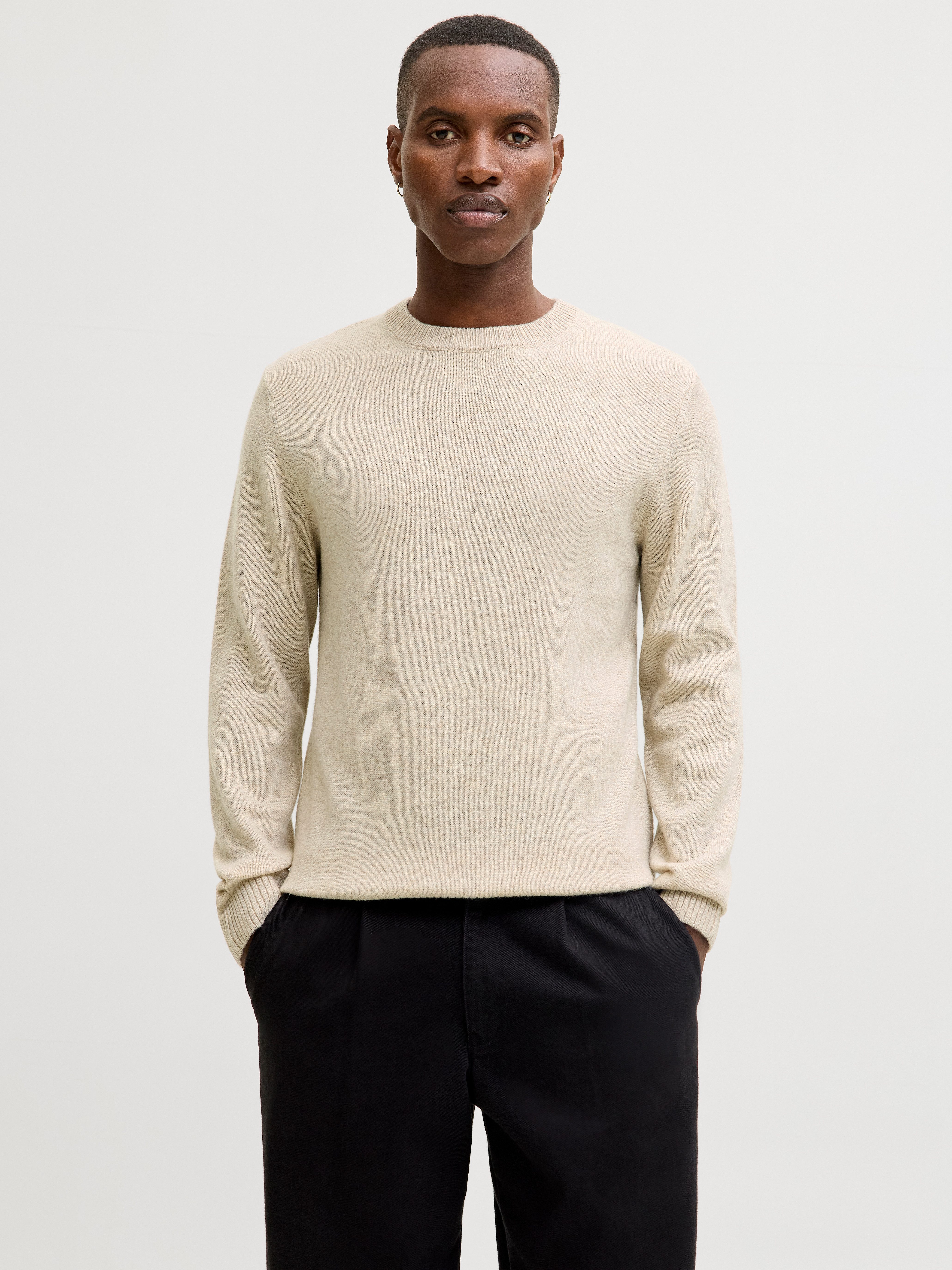 Jack & Jones Rundhalspullover JPRBLULAMBSWOOL KNIT CREW NECK günstig online kaufen