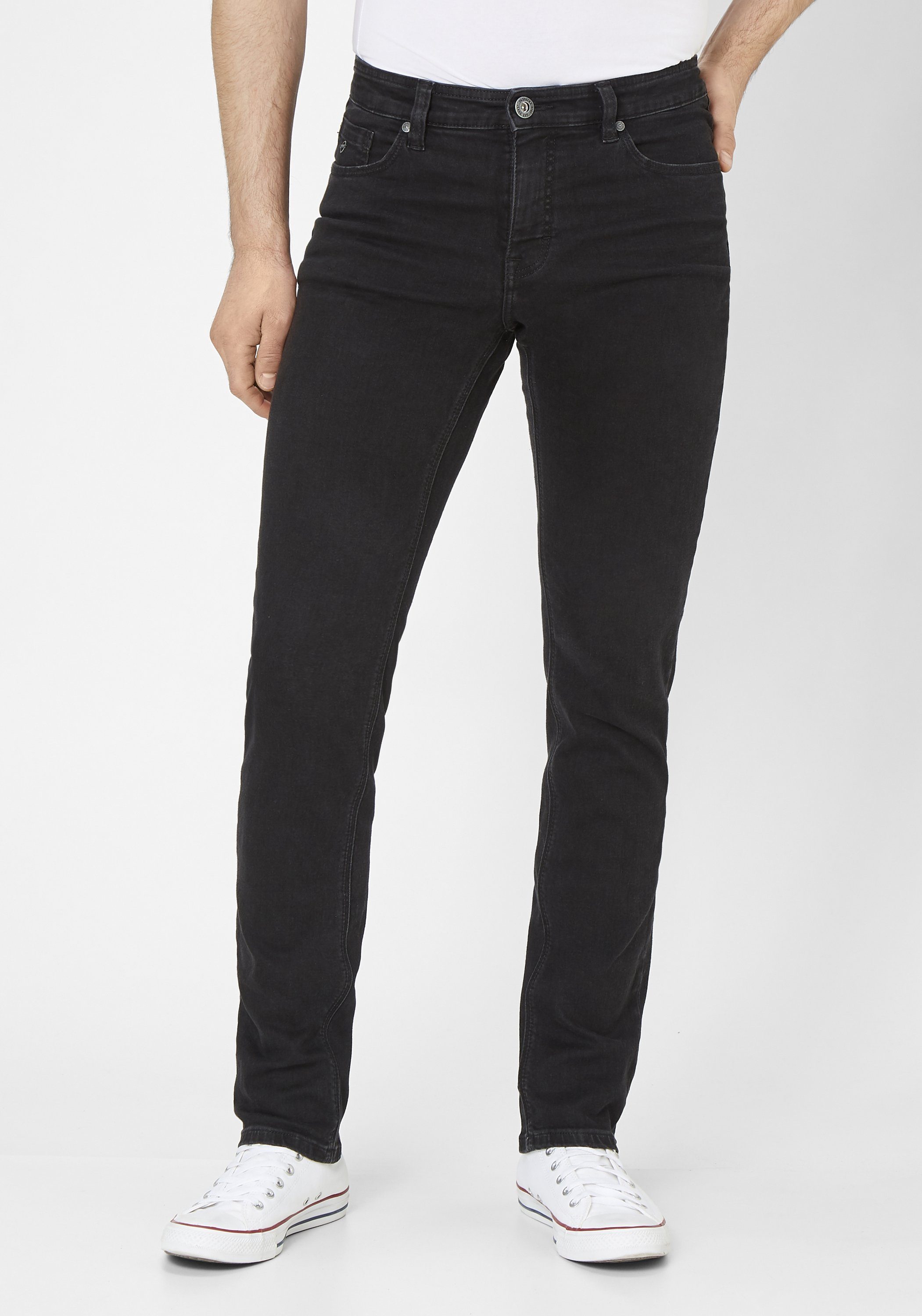 Paddock`s Herren Jeans Ranger Pipe - Slim Fit - Schwarz - Black/Black Motio günstig online kaufen