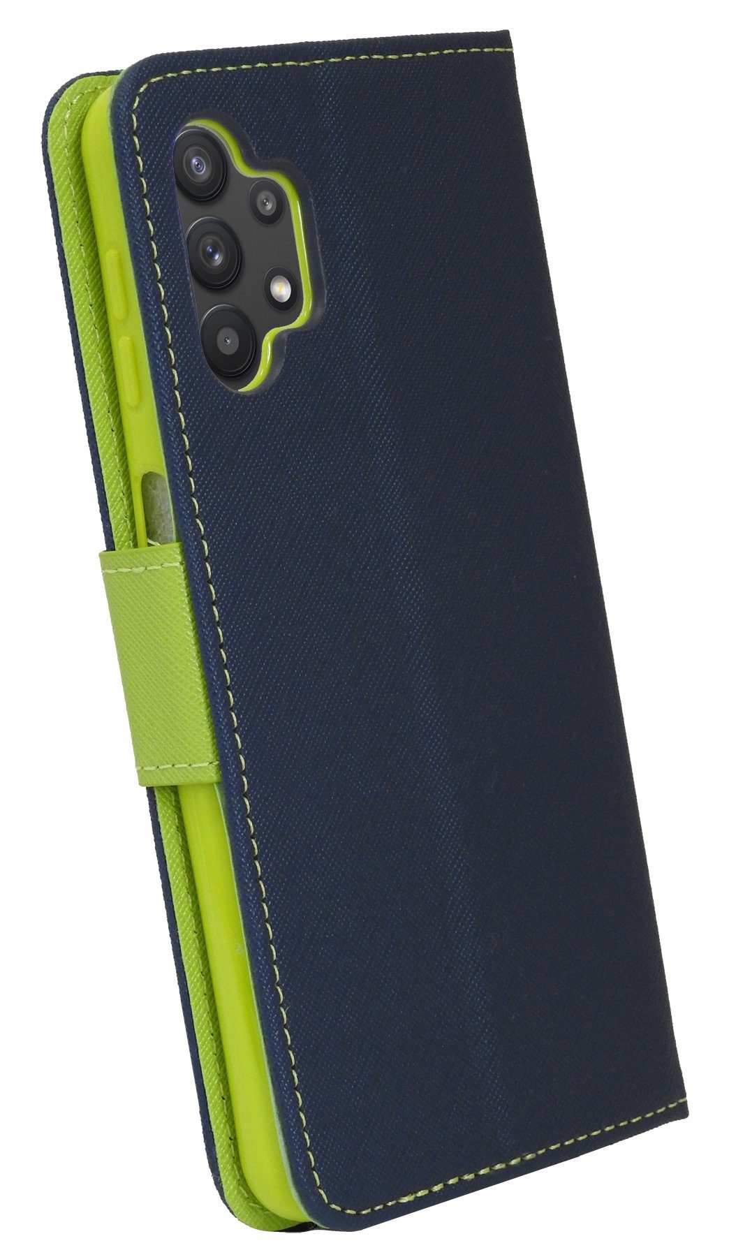cofi1453 Smartphone-Hülle Buch Tasche "Fancy" für Samsung Galaxy A04s Blau-Grün