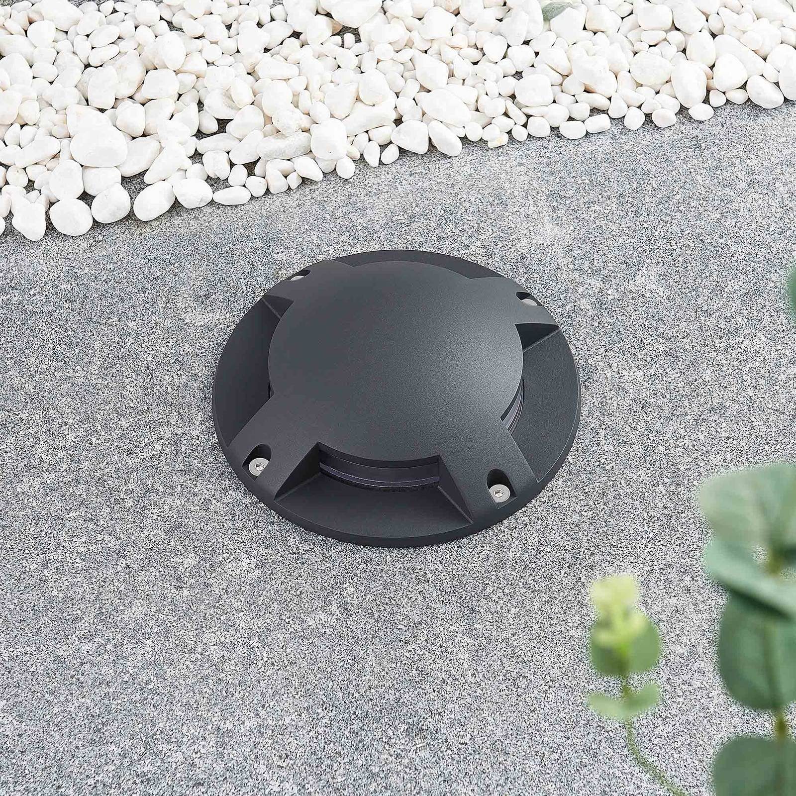 Lindby Einbauleuchte Cormac, LED, Metall, Schwarz warmweiß IP67, LED 4,8 W gesamt, warmweiß