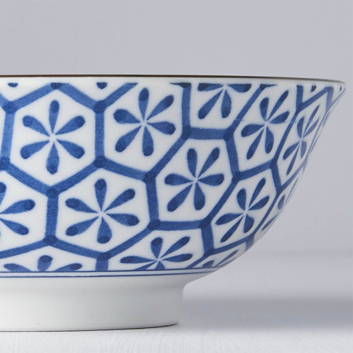 Made in Japan Servierschüssel MIJ flower - in Japan ml, Bowl Made Keramik hexagon 1000