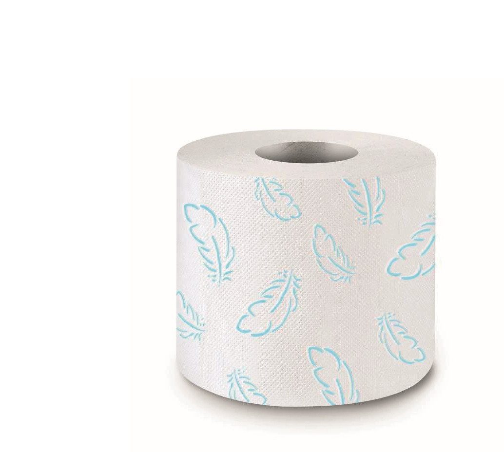 ZEWA Toilettenpapier Bewährt Lufterfrischer Toilettenpapier, 3-lagig, 24 Rollen à 150 Blatt (24-St), zwei weichen Außenlagen, eine dicke und starke Innenlage