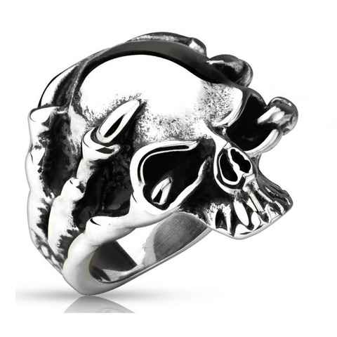BUNGSA Fingerring Ring Drachenklaue Silber aus Edelstahl Herren (Ring, 1-tlg), Damen Herren